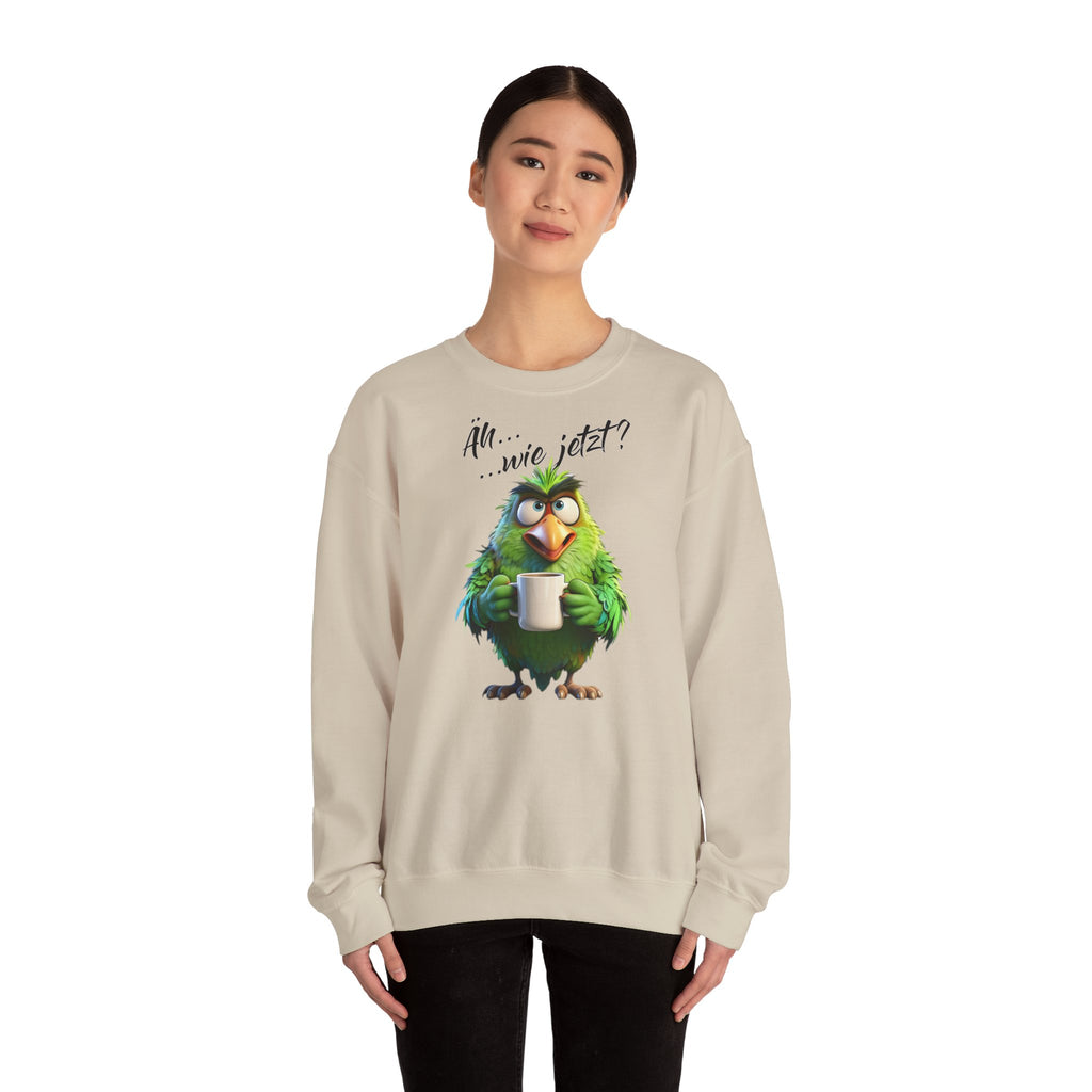 Papagei „Äh...wie jetzt?“ Sweatshirt | Humor | Phönix-Potsdam®