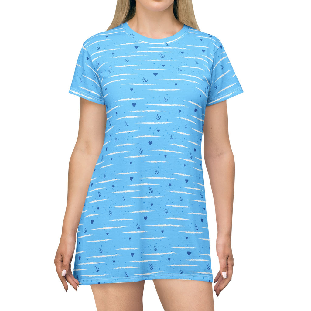 T-Shirt-Kleid | Gemustert | Allover-Print | Phönix-Potsdam®