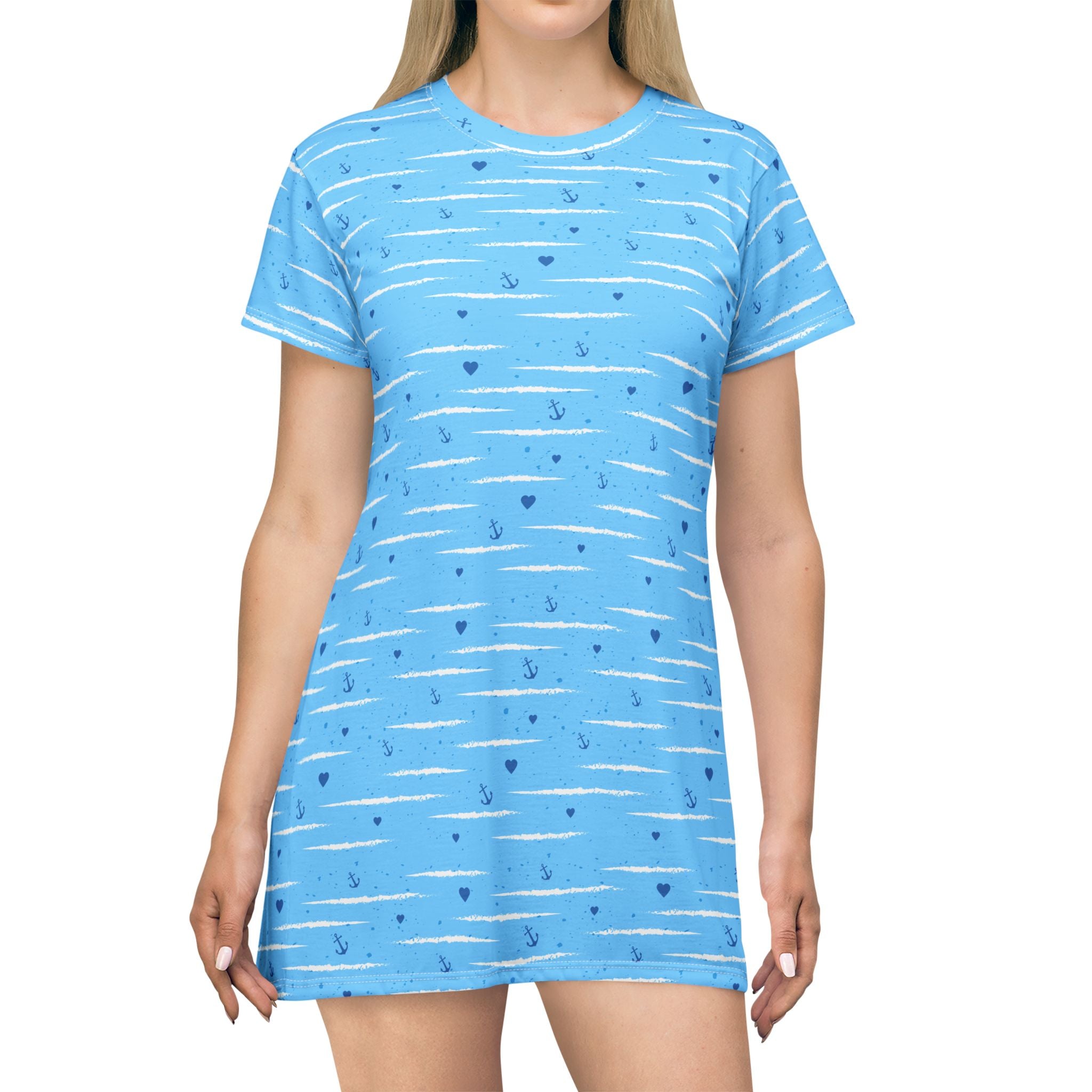 T-Shirt-Kleid | Gemustert | Allover-Print | Phönix-Potsdam®