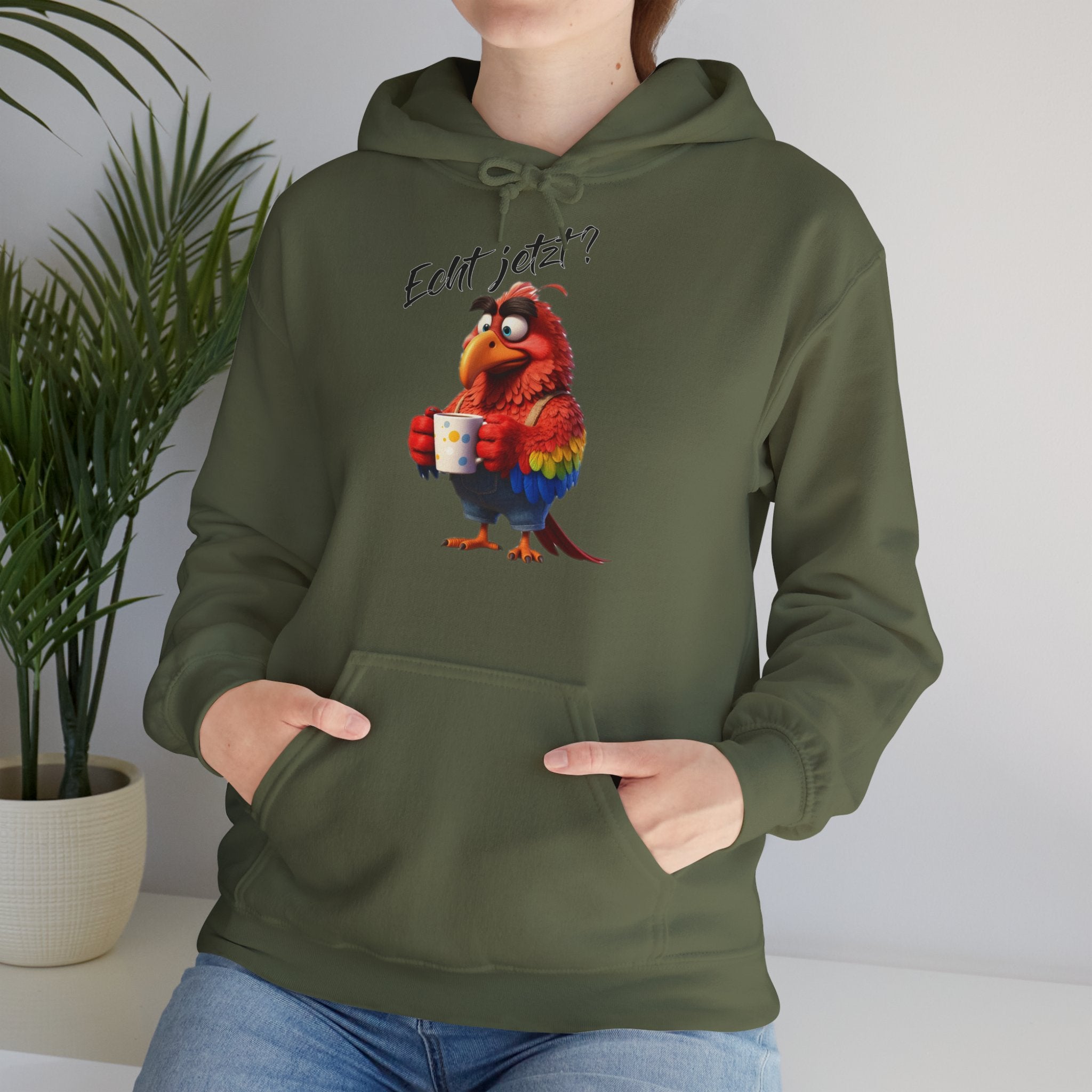 Papagei „Echt jetzt?“ Hoodie | Humor | Phönix-Potsdam®