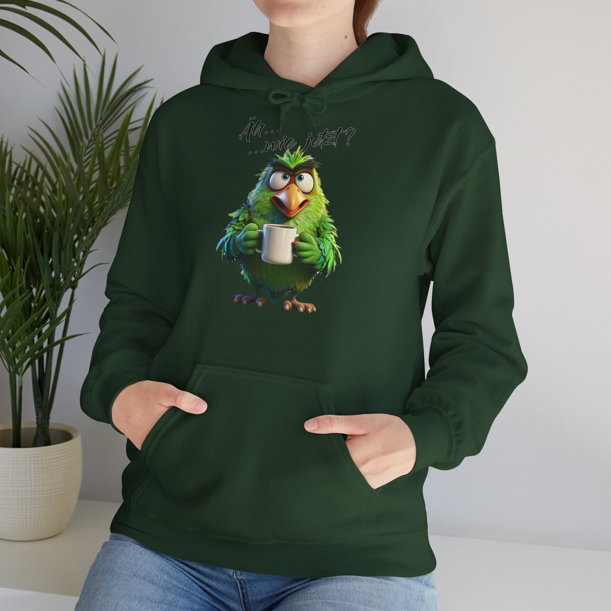 Papagei „Äh...wie jetzt?“ Hoodie | Humor | Phönix-Potsdam®