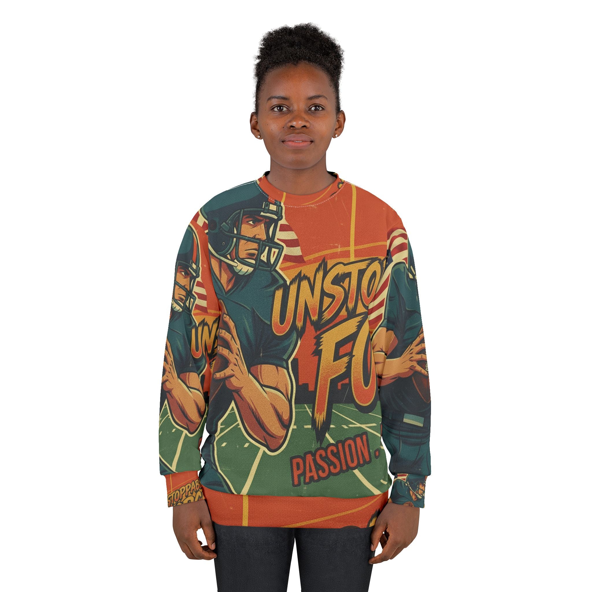 American Football Sweatshirt – "Unstoppable Force" | All-Over-Print | Phönix-Potsdam®
