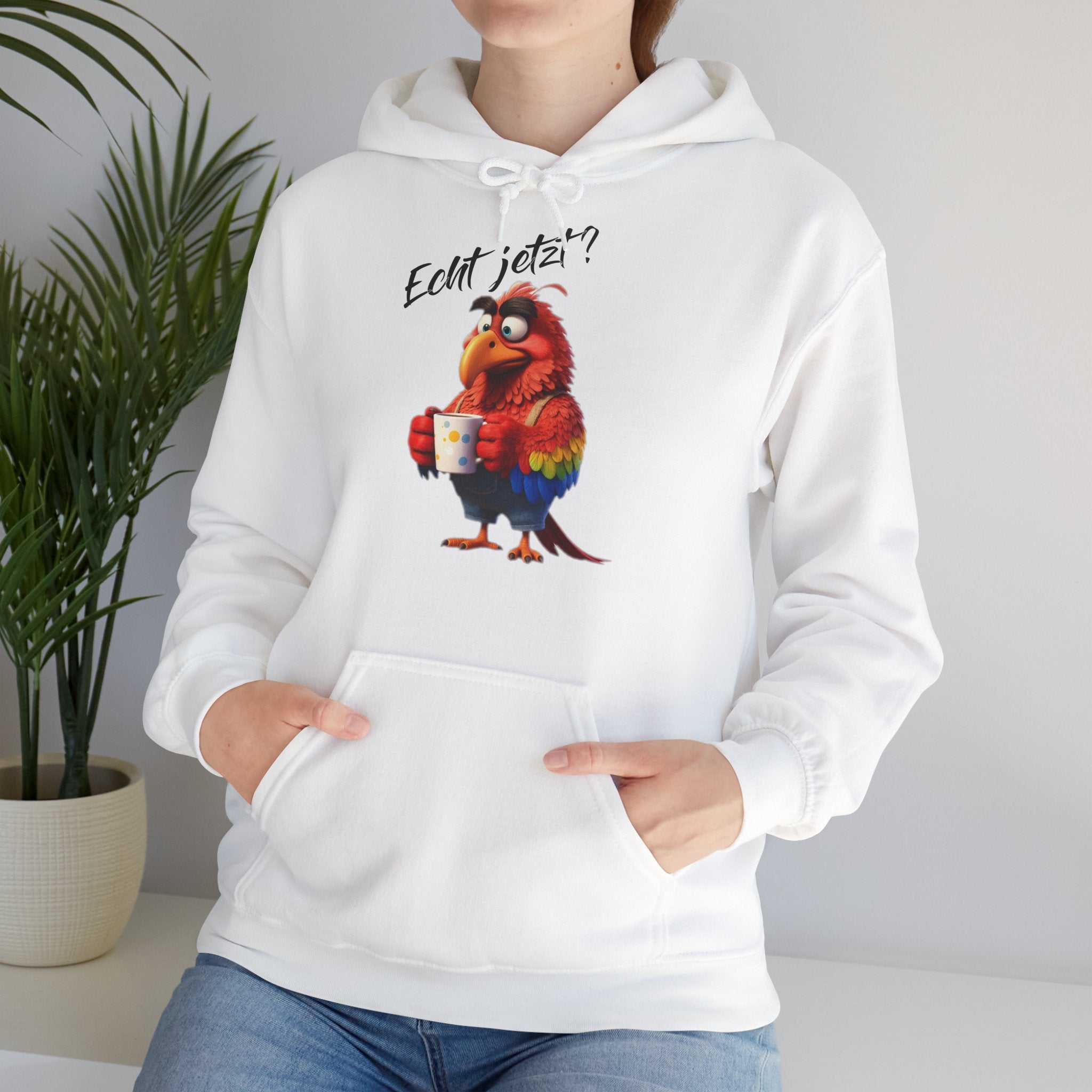 Papagei „Echt jetzt?“ Hoodie | Humor | Phönix-Potsdam®