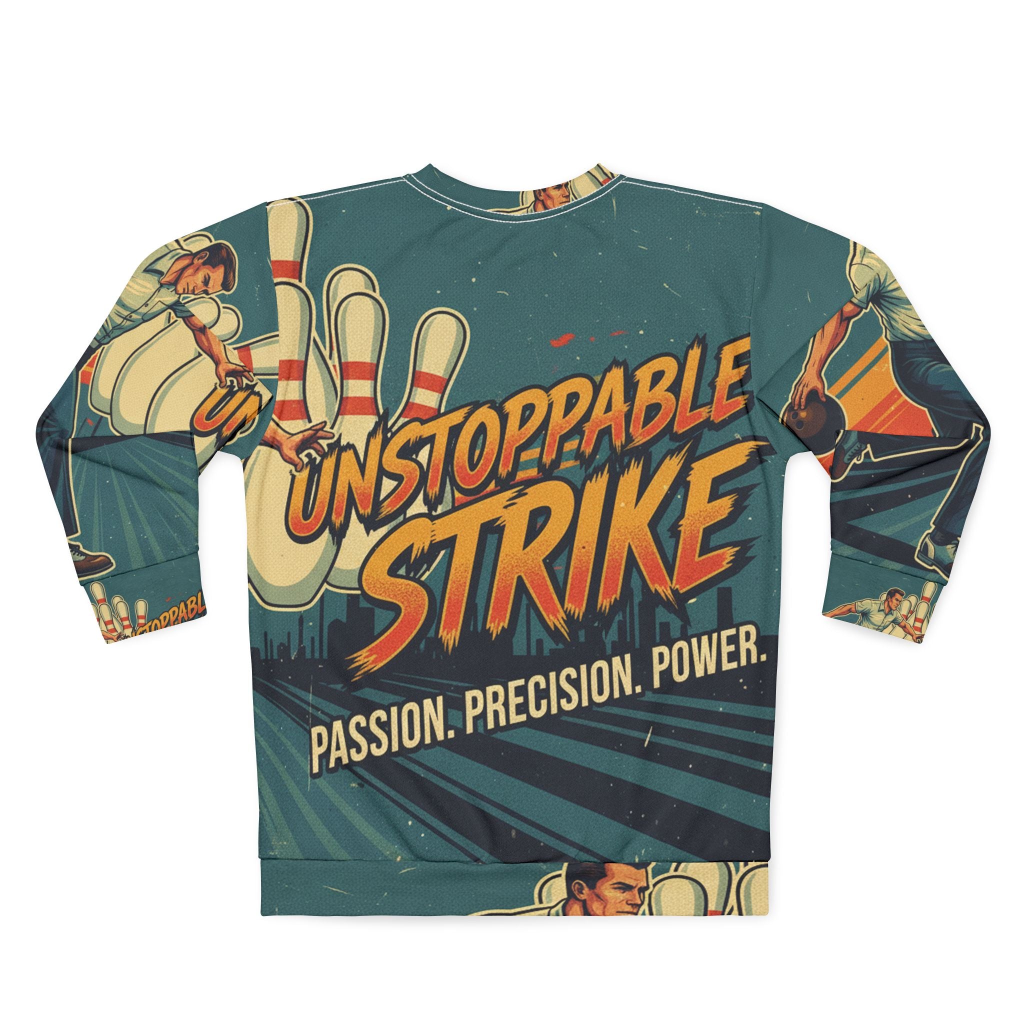 Bowling Sweatshirt – "Unstoppable Strike" | All-Over-Print | Phönix-Potsdam®