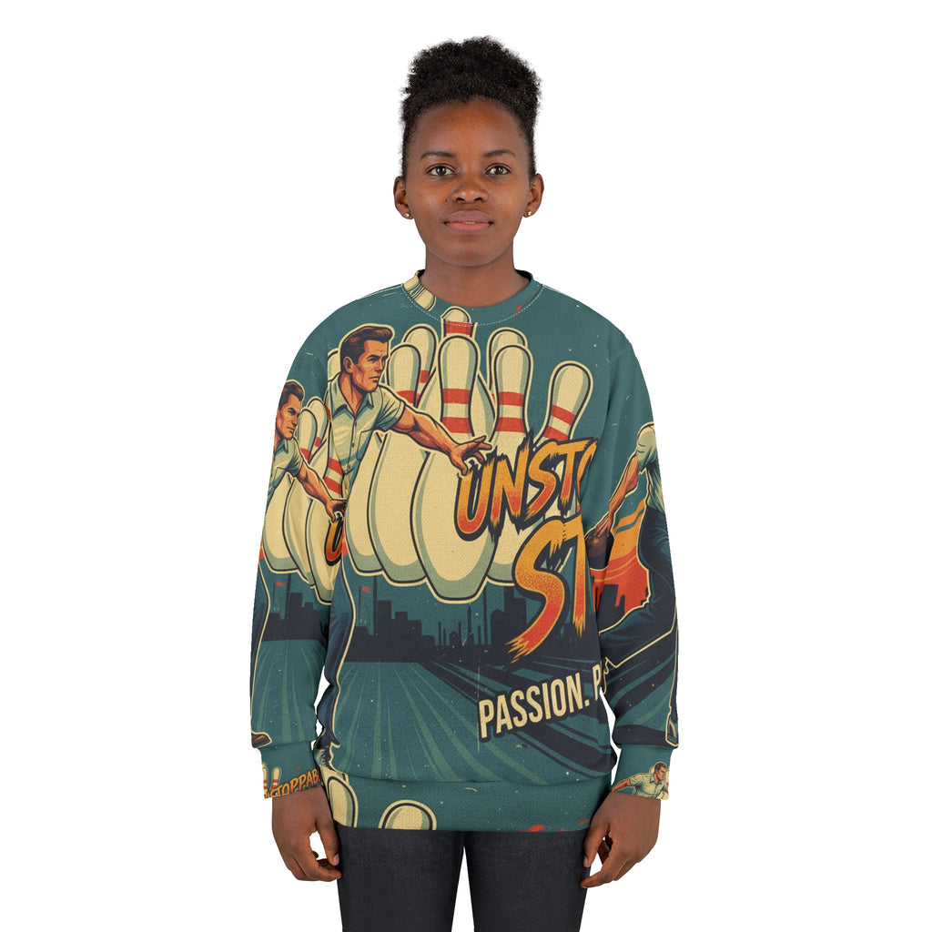 Bowling Sweatshirt – "Unstoppable Strike" | All-Over-Print | Phönix-Potsdam®