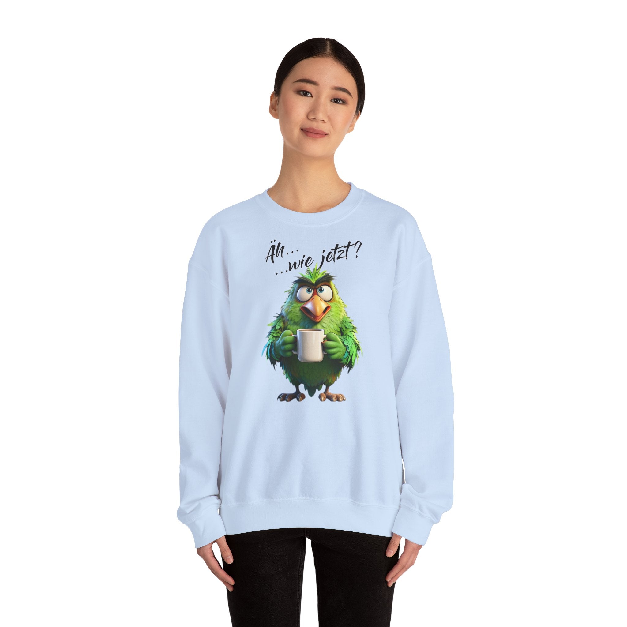 Papagei „Äh...wie jetzt?“ Sweatshirt | Humor | Phönix-Potsdam®