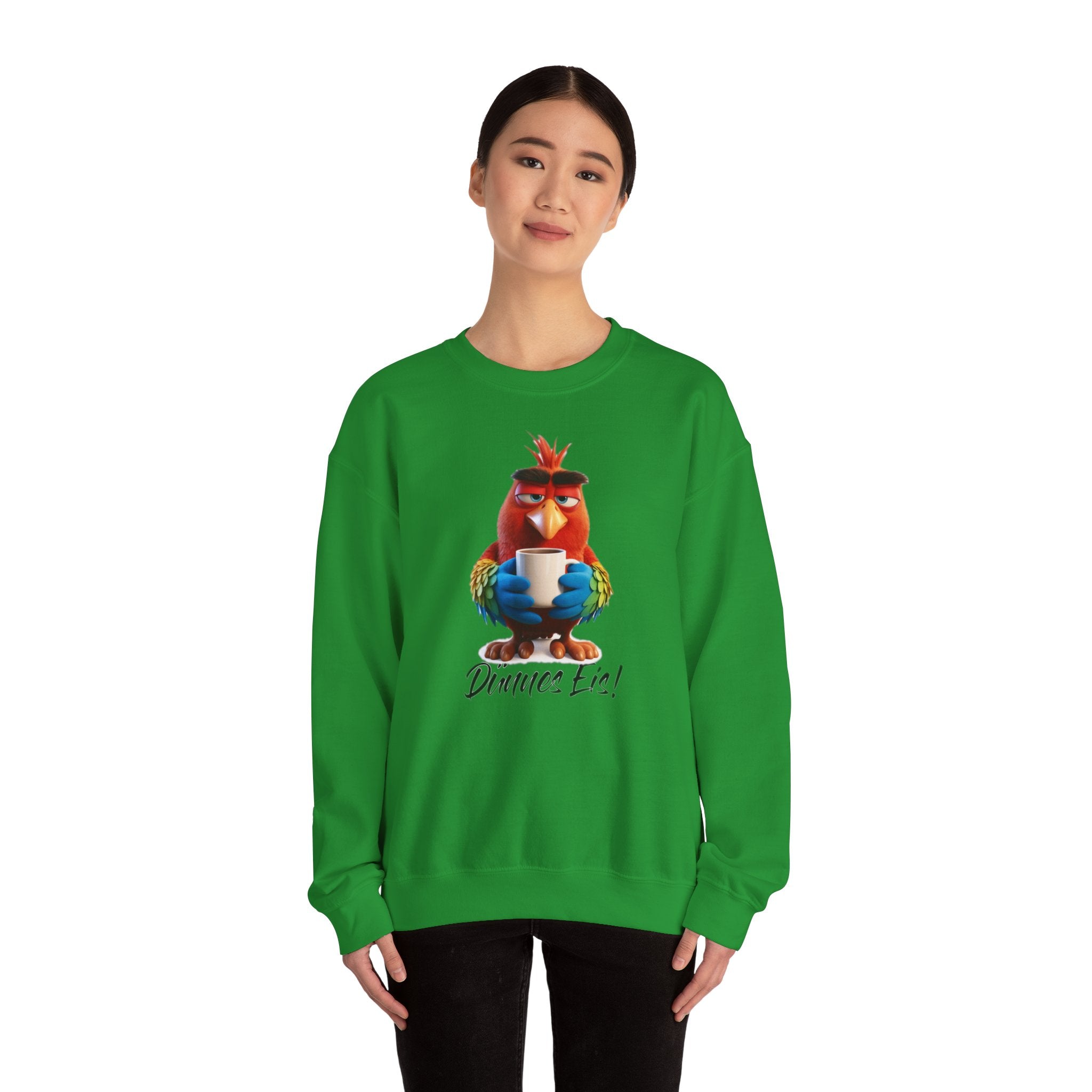 Papagei „Dünnes Eis!“ Sweatshirt | Humor | Phönix-Potsdam®