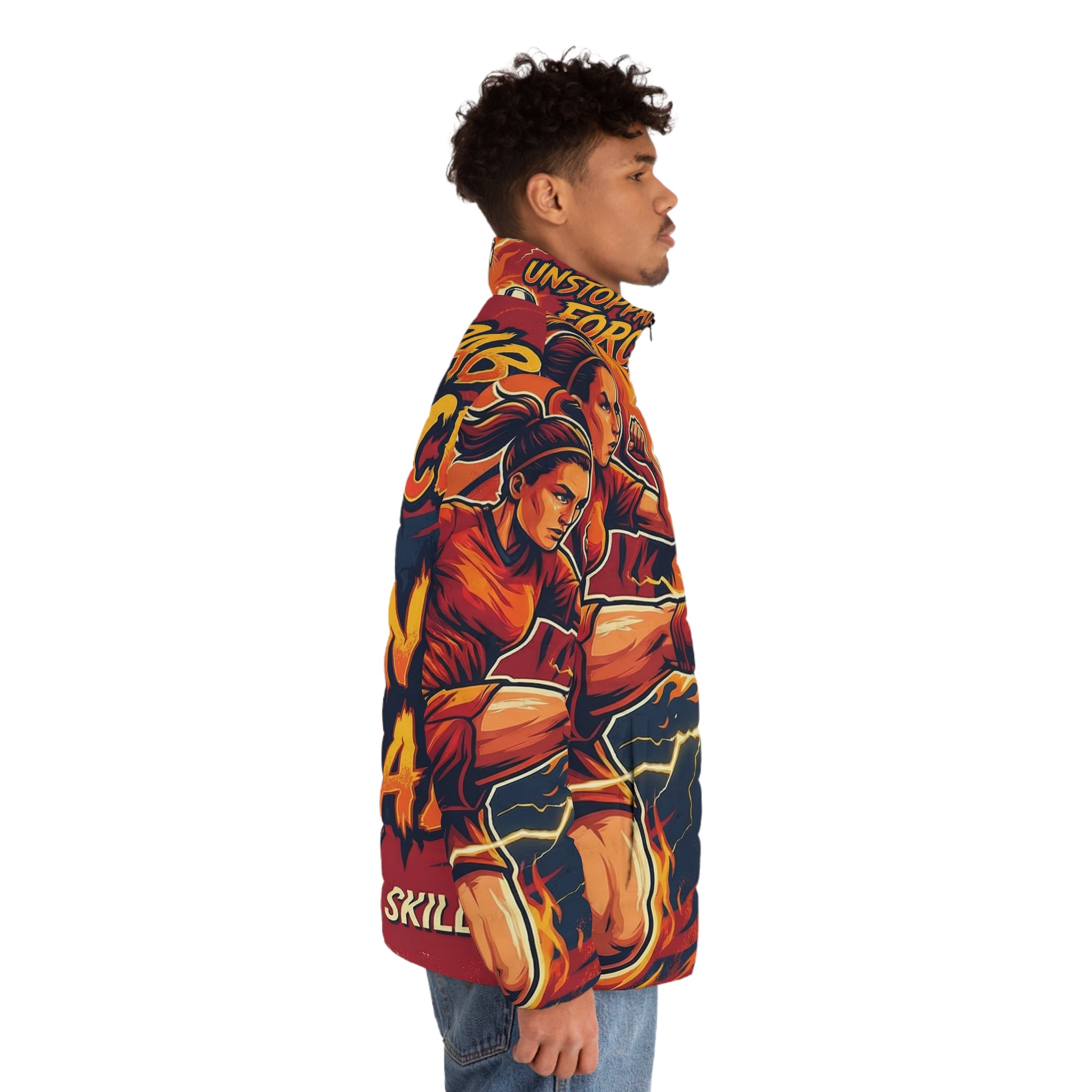 Männer Steppjacke – "Unstoppable Force" | Women's Football | All-Over-Print | Phönix-Potsdam®