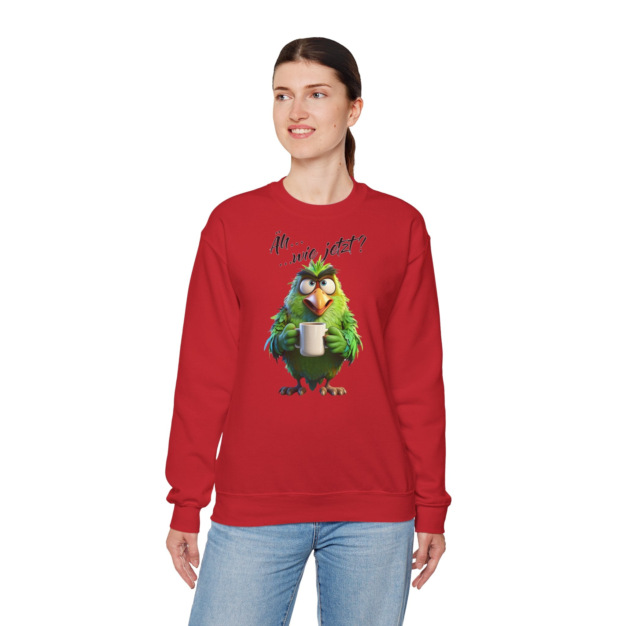 Papagei „Äh...wie jetzt?“ Sweatshirt | Humor | Phönix-Potsdam®