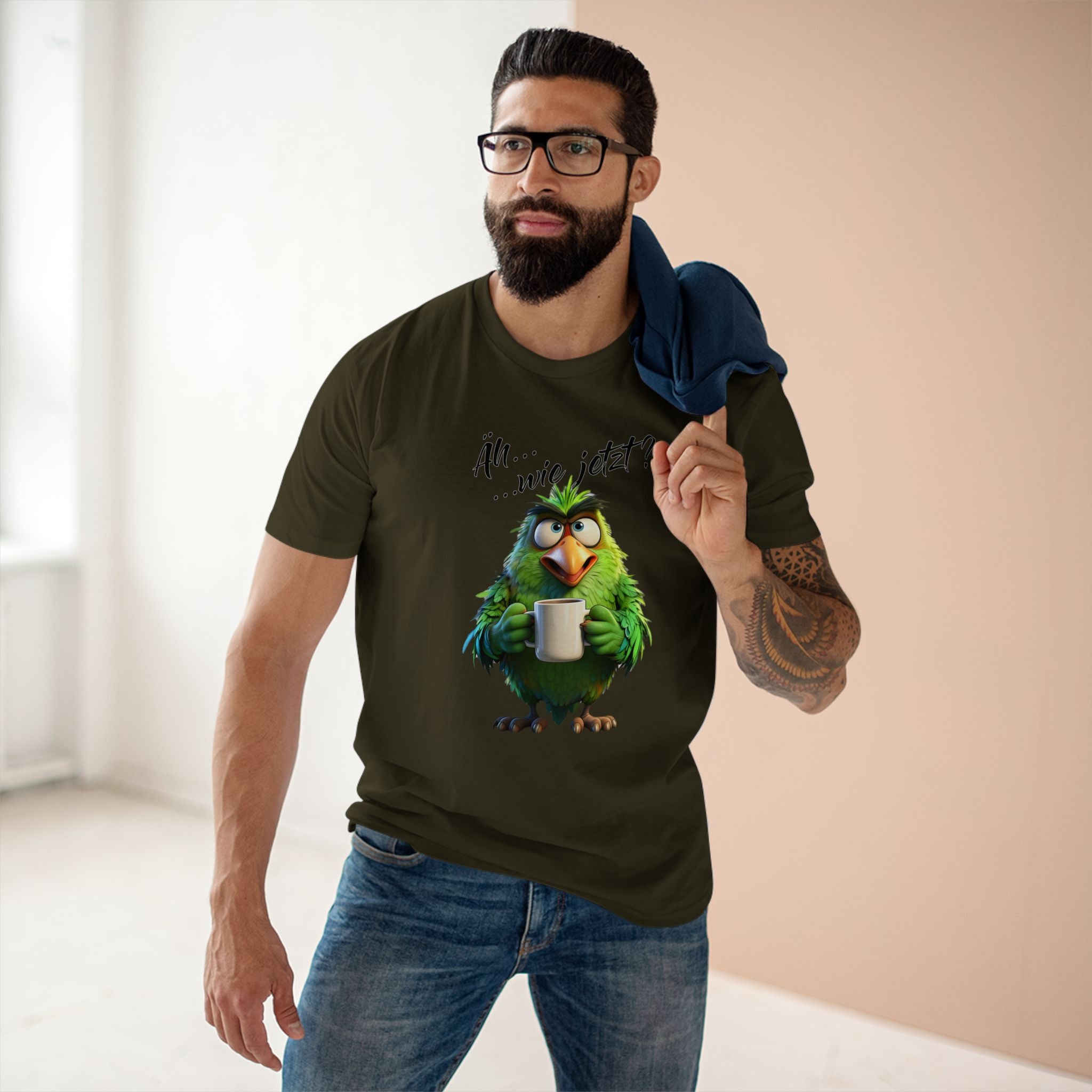 Papagei „Äh...wie jetzt?“ T-Shirt | Humor | Phönix-Potsdam®