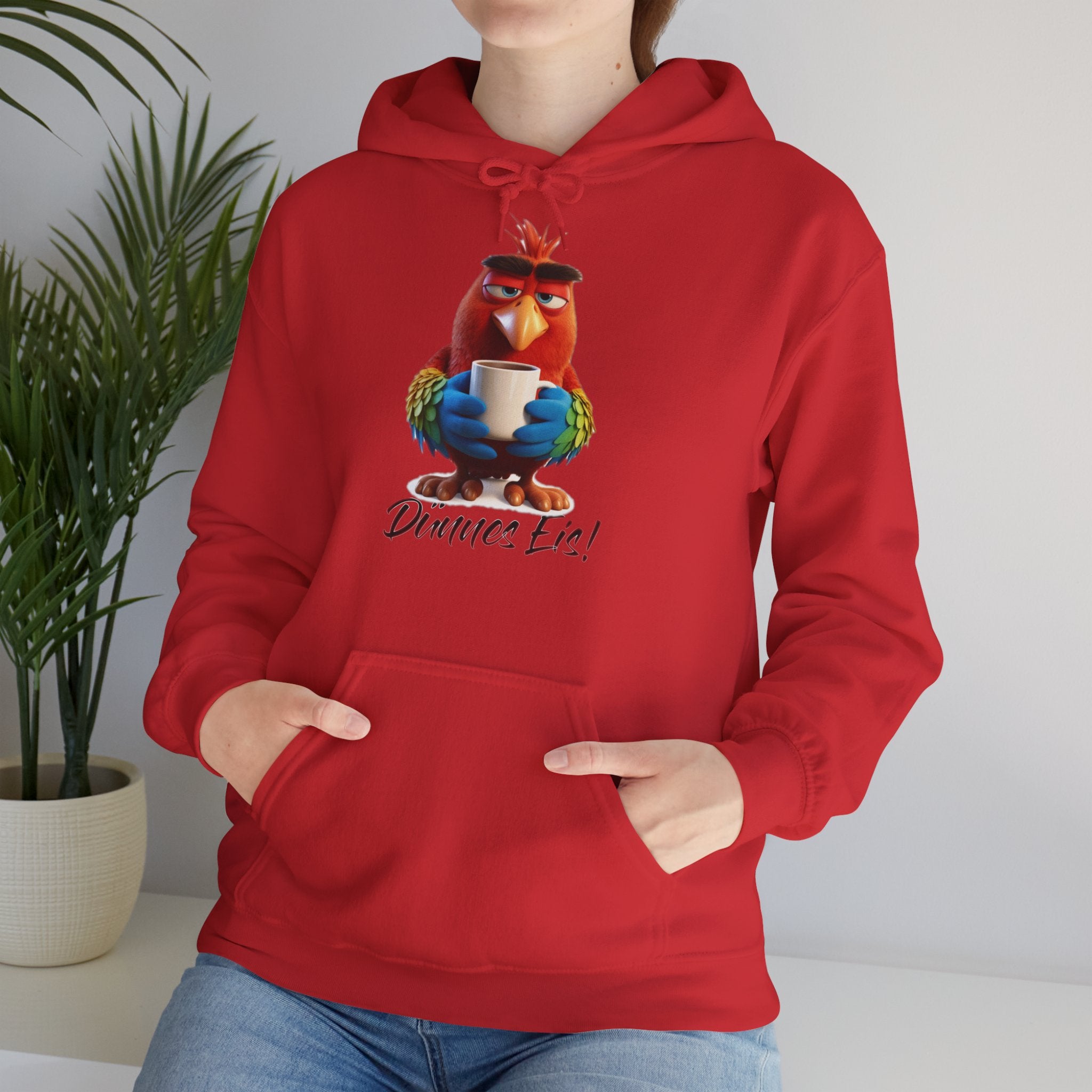 Papagei „Dünnes Eis!“ Hoodie | Humor | Phönix-Potsdam®