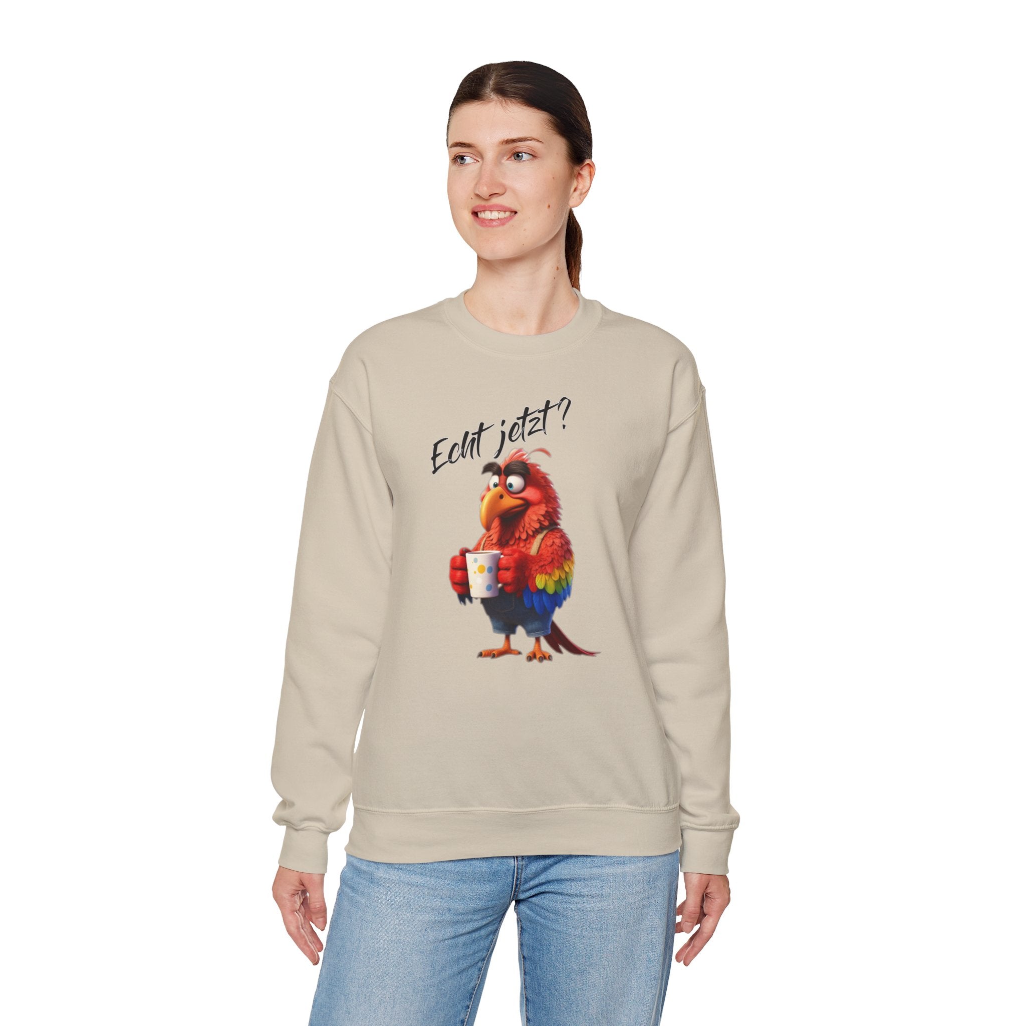 Papagei „Echt jetzt?“ Sweatshirt | Humor | Phönix-Potsdam®