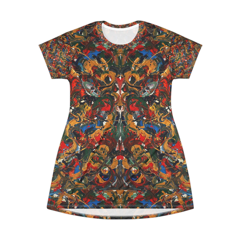 T-Shirt-Kleid | Kaleidoskop | Allover-Print | Phönix-Potsdam®