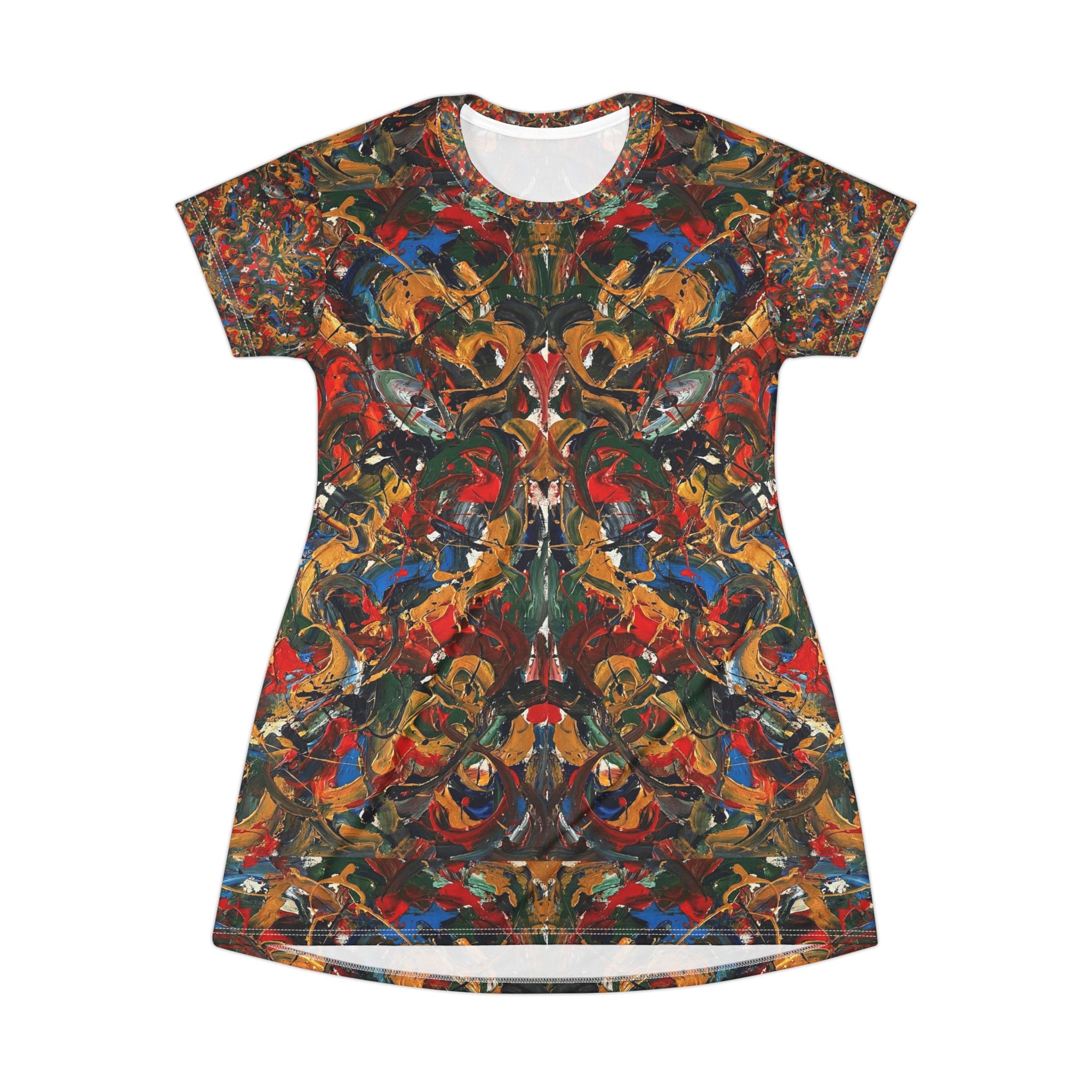 T-Shirt-Kleid | Kaleidoskop | Allover-Print | Phönix-Potsdam®