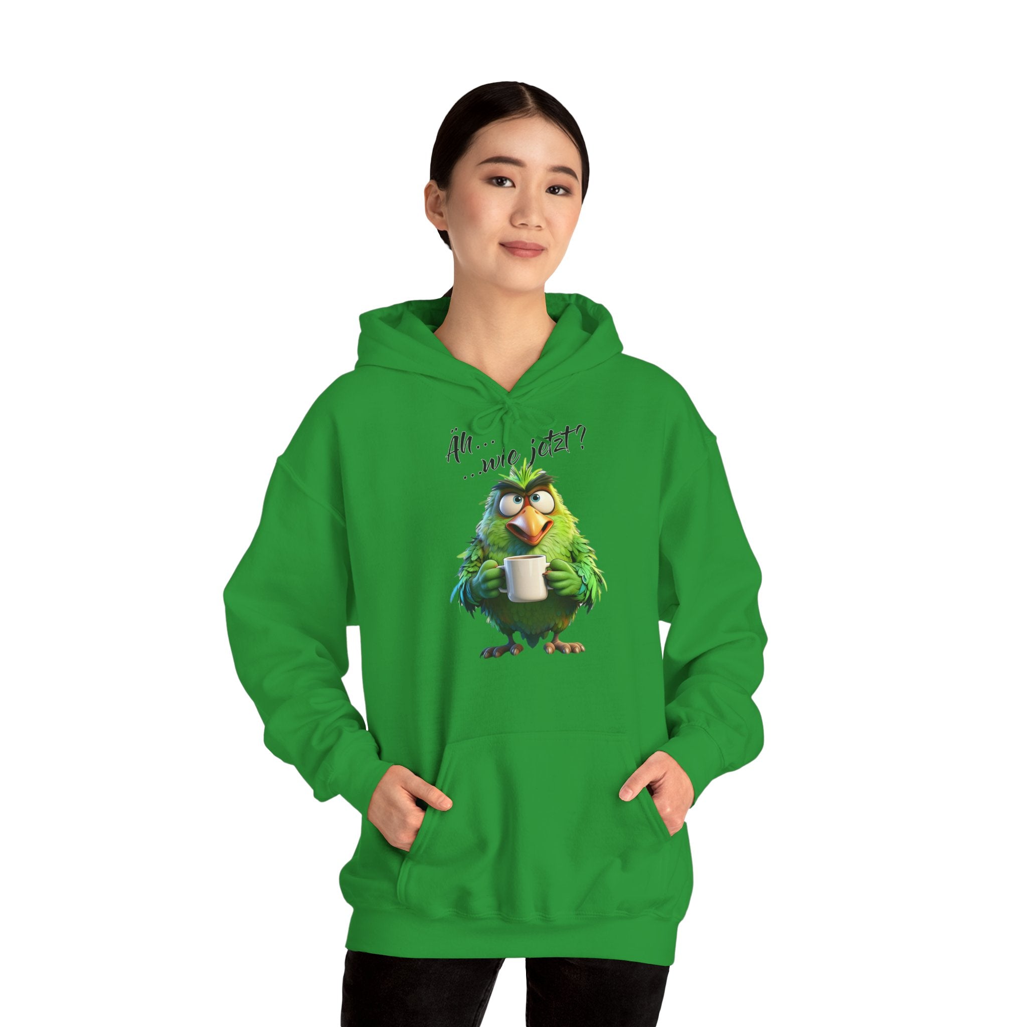 Papagei „Äh...wie jetzt?“ Hoodie | Humor | Phönix-Potsdam®