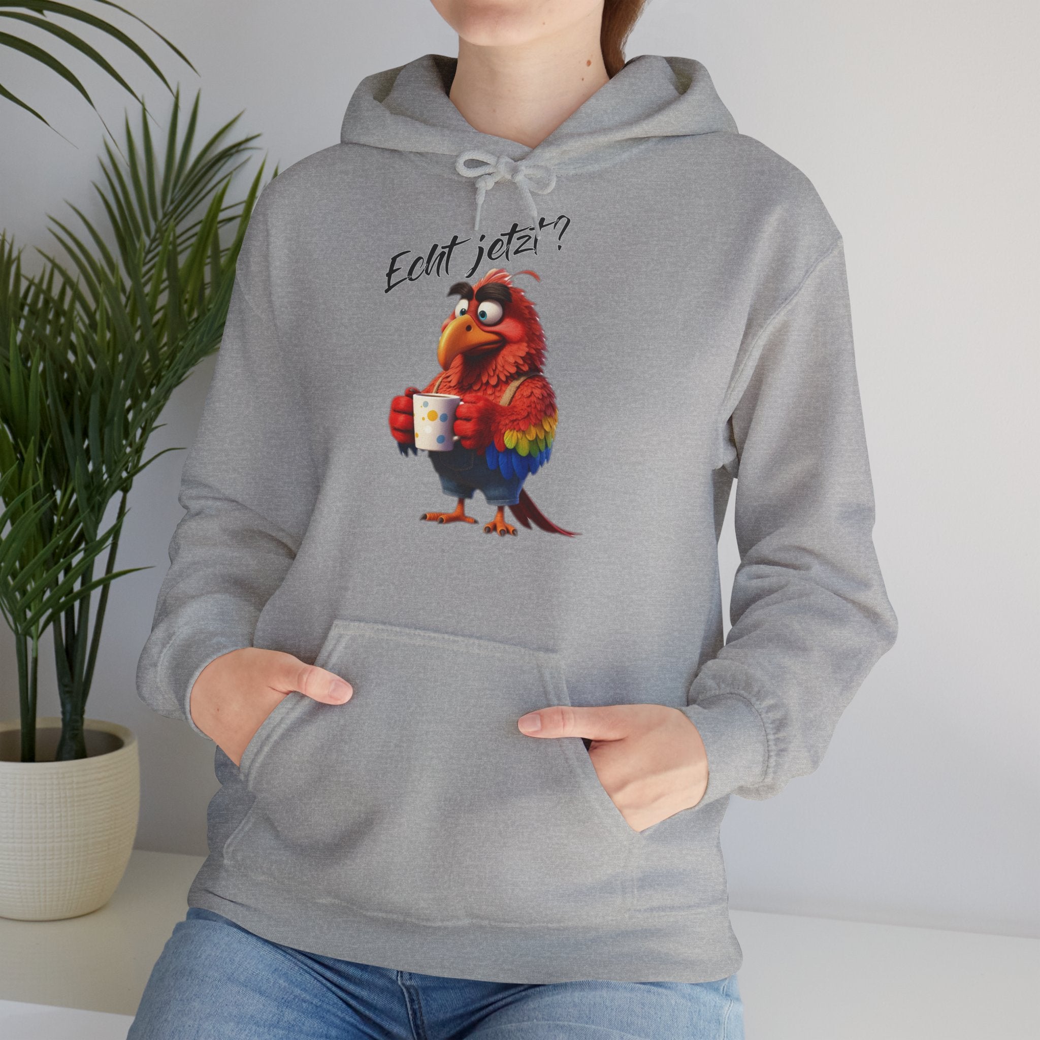 Papagei „Echt jetzt?“ Hoodie | Humor | Phönix-Potsdam®