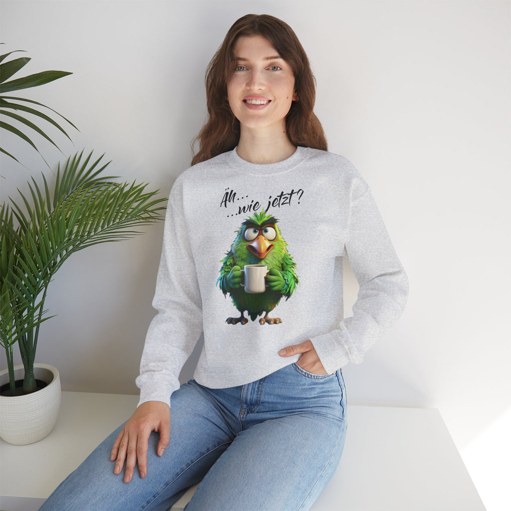 Papagei „Äh...wie jetzt?“ Sweatshirt | Humor | Phönix-Potsdam®