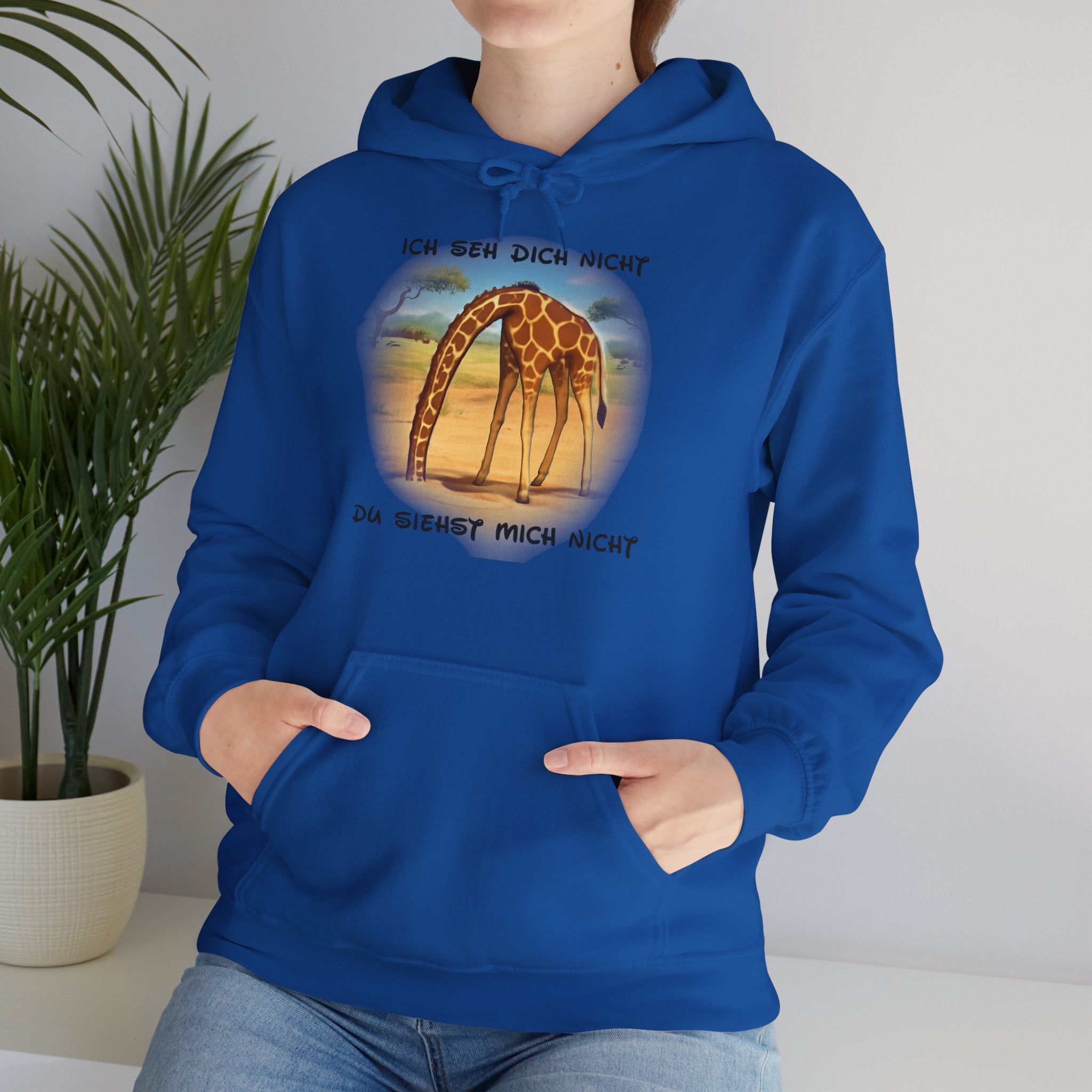 Giraffe Hoodie „Ich seh dich nicht“ | All-Over-Print | Phönix-Potsdam®