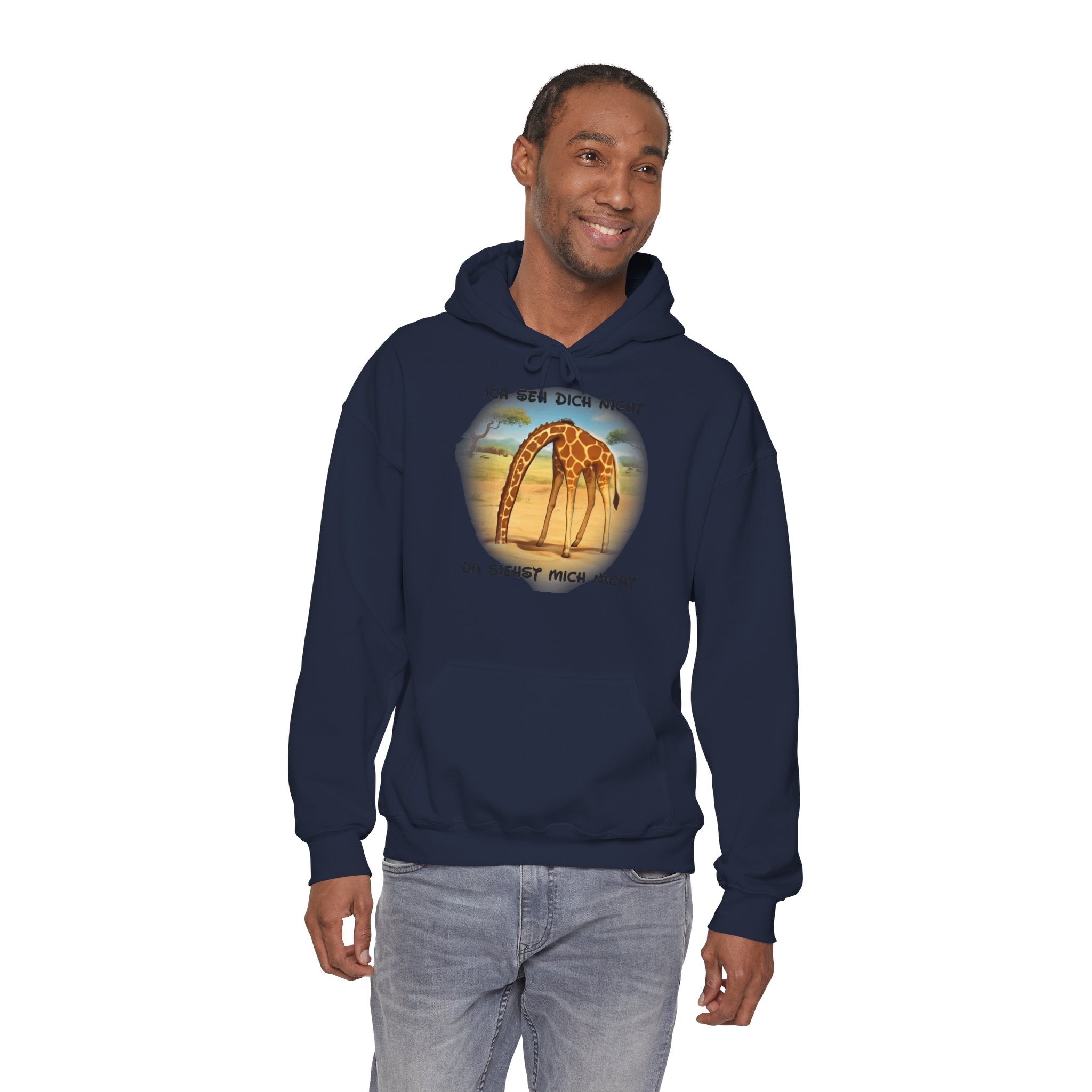 Giraffe Hoodie „Ich seh dich nicht“ | All-Over-Print | Phönix-Potsdam®