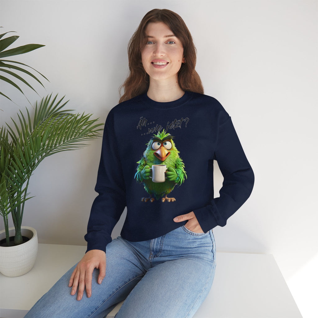 Papagei „Äh...wie jetzt?“ Sweatshirt | Humor | Phönix-Potsdam®