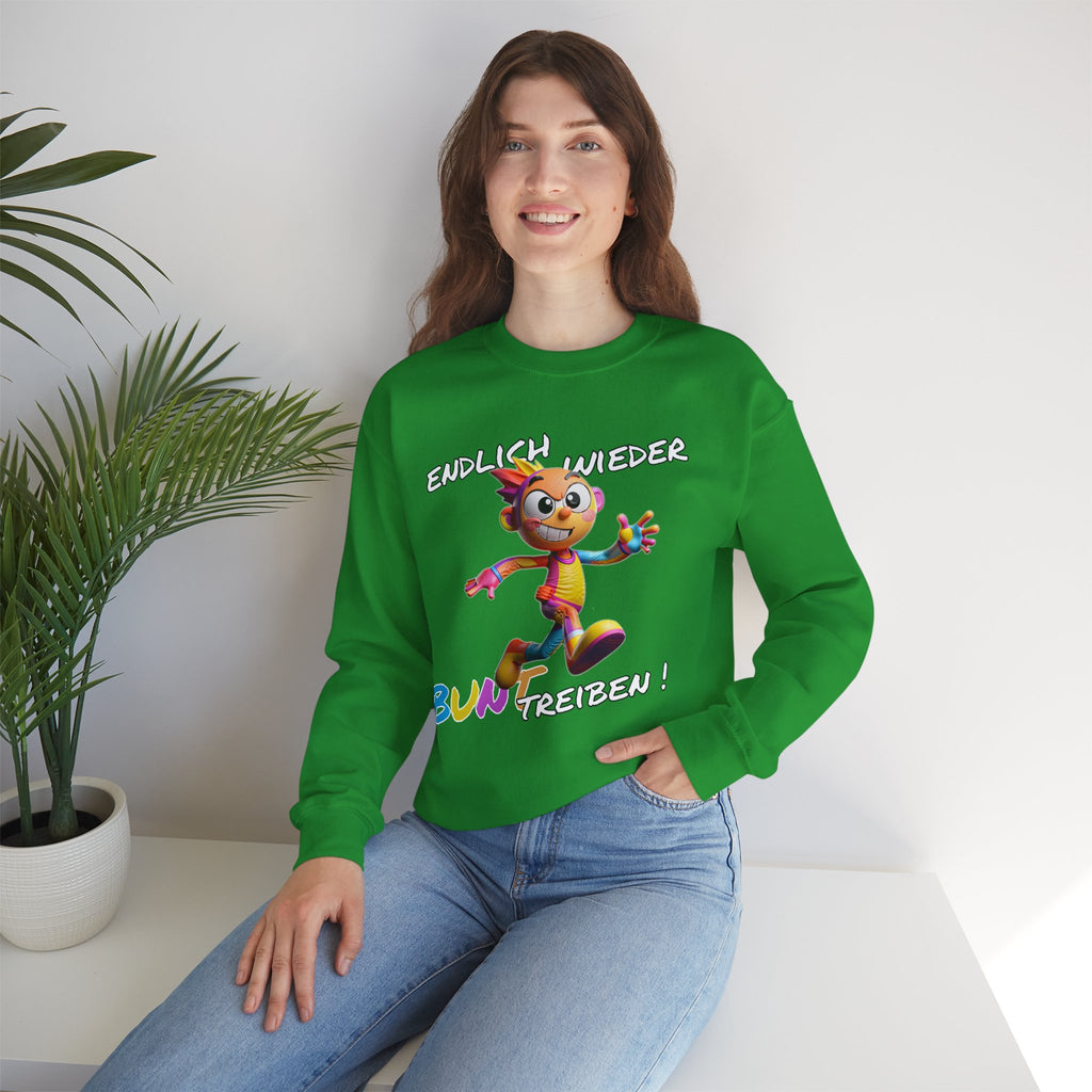 Sweatshirt „Endlich wieder BUNT treiben!“ | Humor | Phönix-Potsdam®