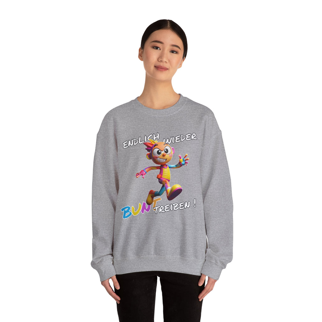 Sweatshirt „Endlich wieder BUNT treiben!“ | Humor | Phönix-Potsdam®