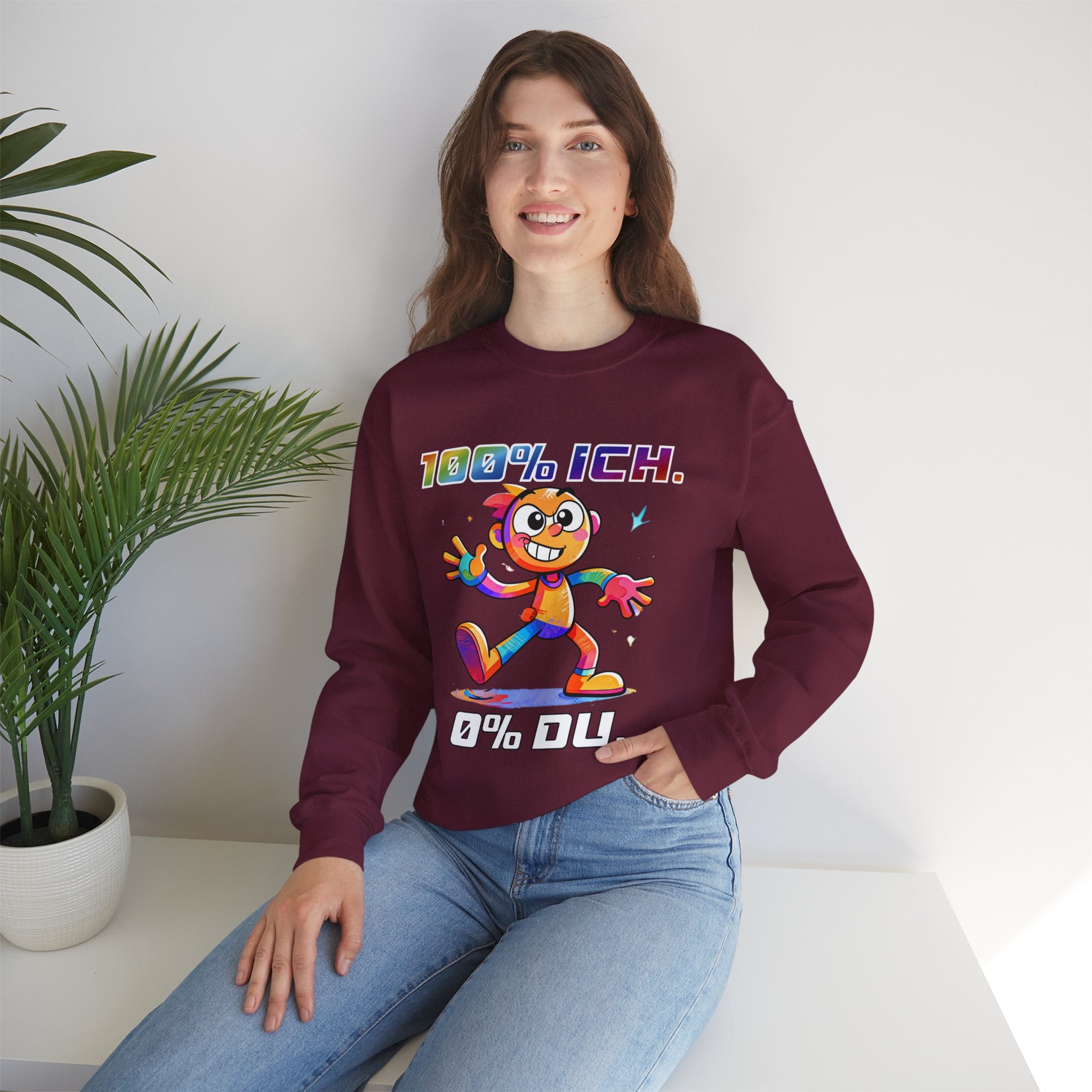 Sweatshirt „100 % ICH – 0 % DU“ | Humor | Phönix-Potsdam®