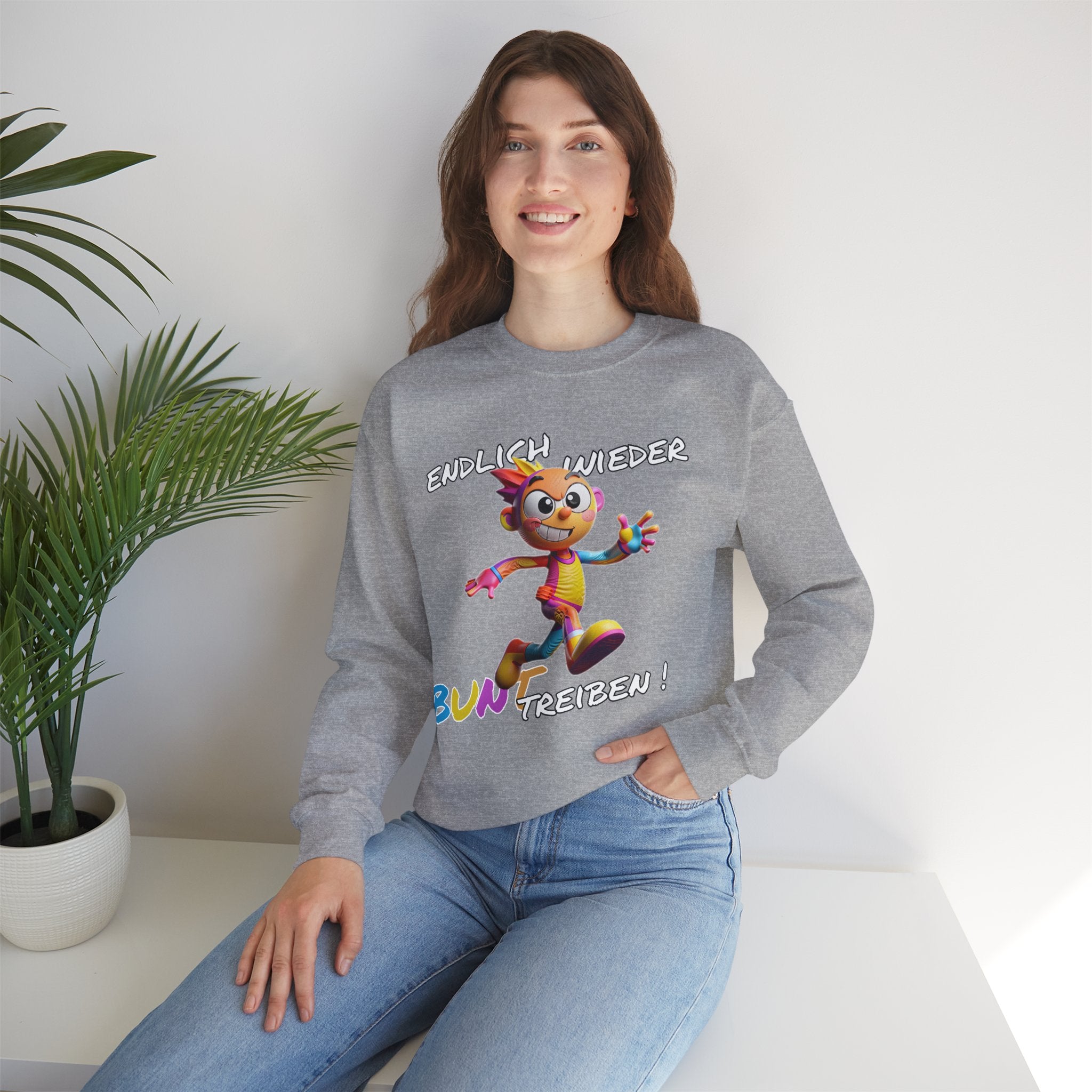 Sweatshirt „Endlich wieder BUNT treiben!“ | Humor | Phönix-Potsdam®