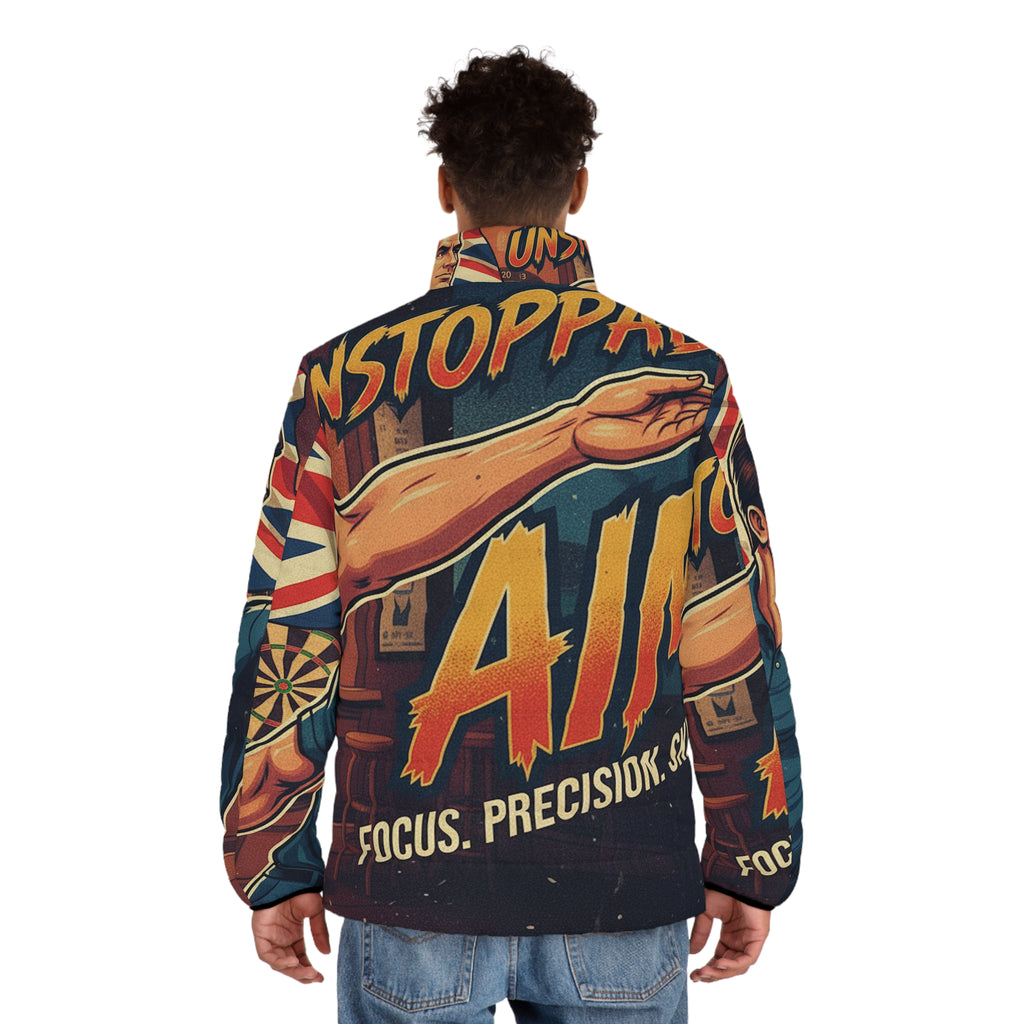 Männer Dart Steppjacke – "Unstoppable Aim" | All-Over-Print | Phönix-Potsdam®