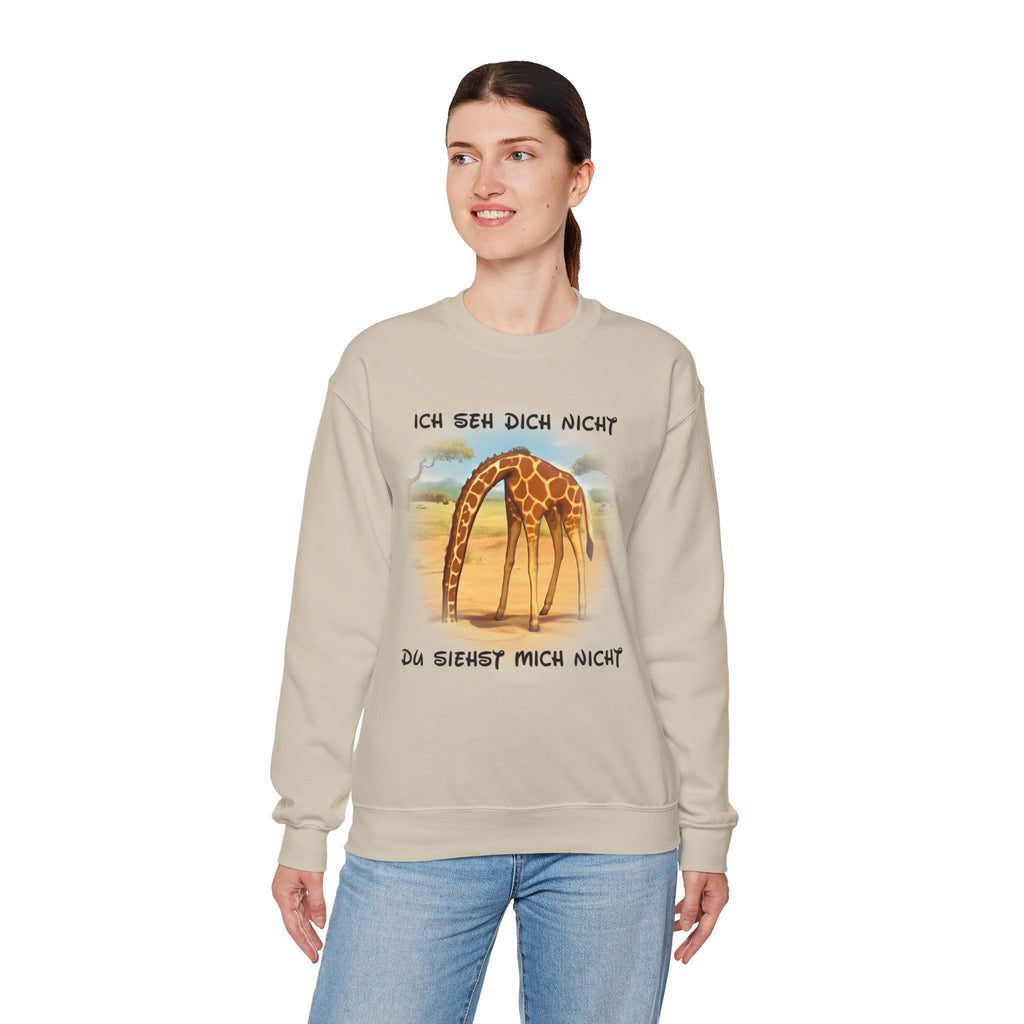 Giraffe Sweatshirt „Ich seh dich nicht“ | All-Over-Print | Phönix-Potsdam®