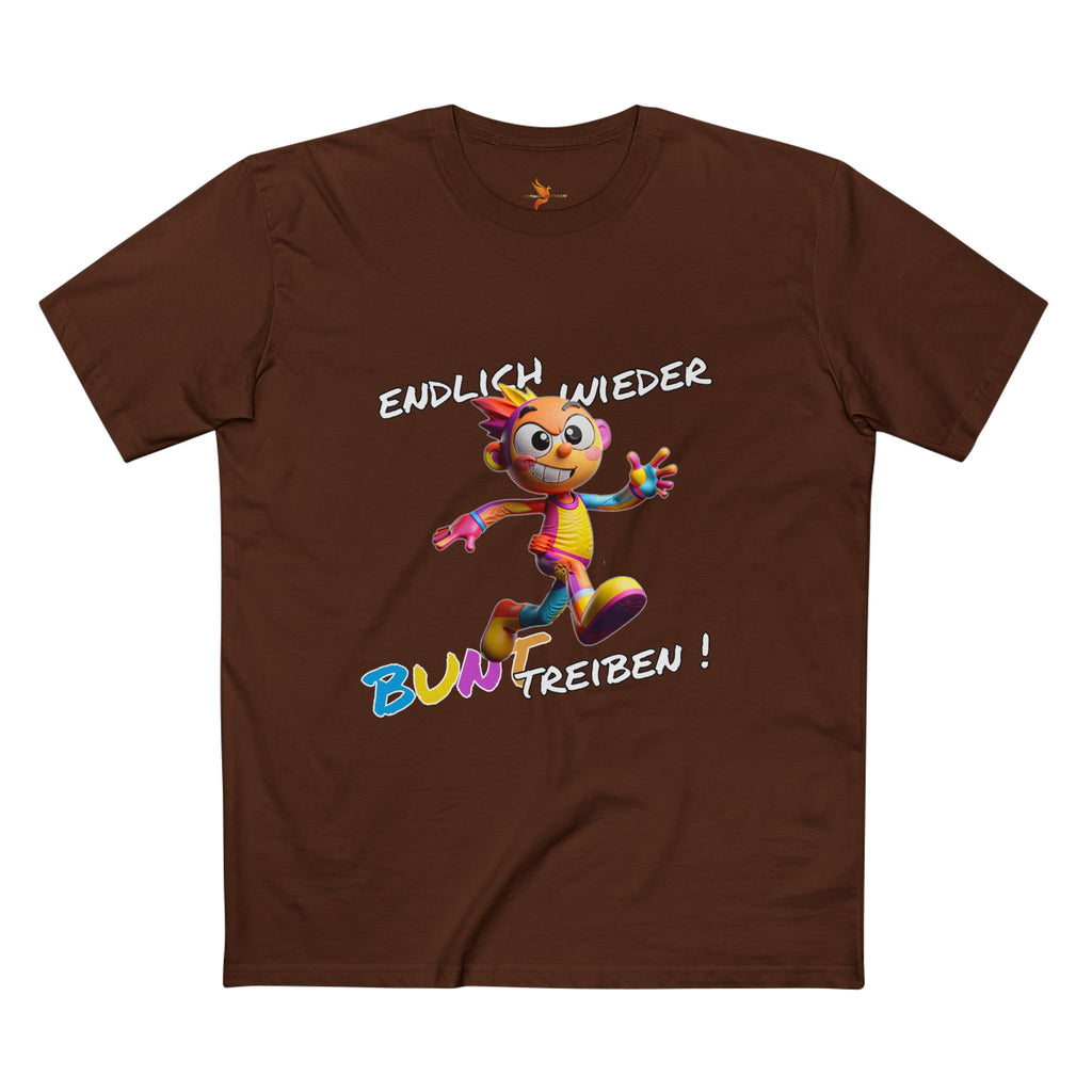 T-Shirt „Endlich wieder BUNT treiben!“ | Humor | Phönix-Potsdam®