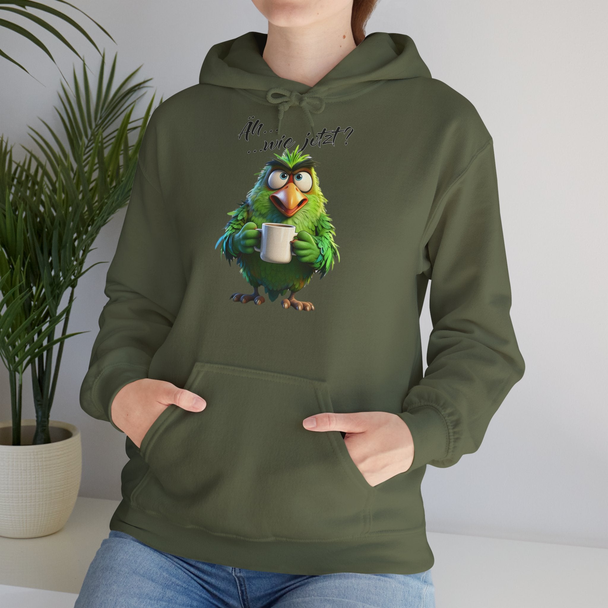 Papagei „Äh...wie jetzt?“ Hoodie | Humor | Phönix-Potsdam®