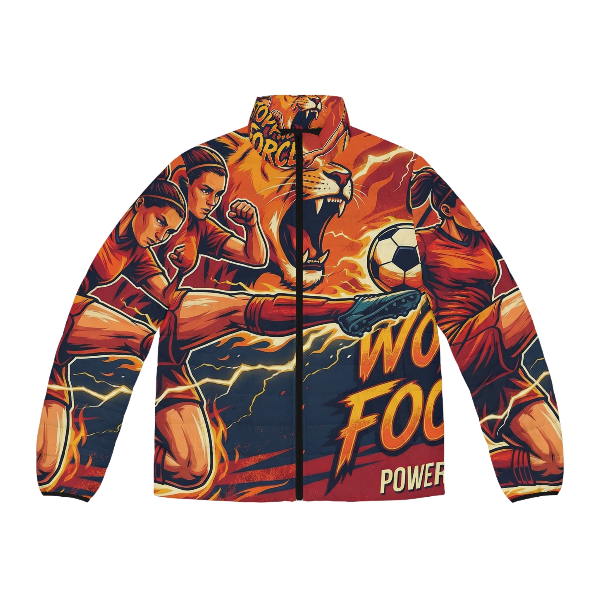 Männer Steppjacke – "Unstoppable Force" | Women's Football | All-Over-Print | Phönix-Potsdam®