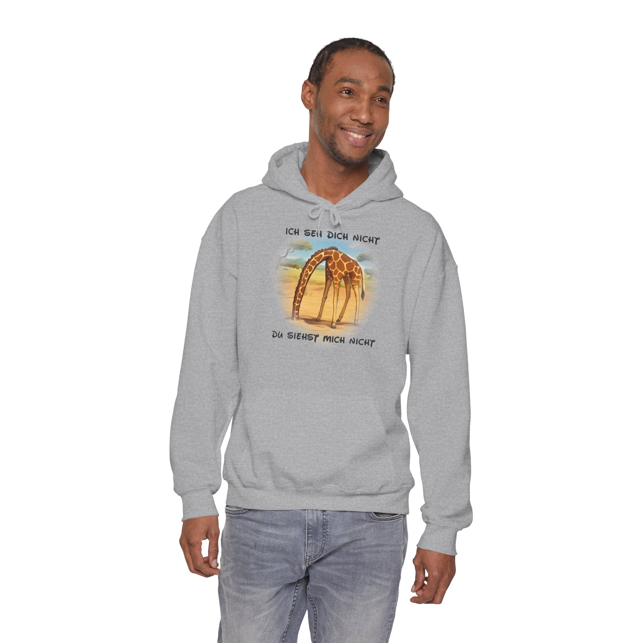 Giraffe Hoodie „Ich seh dich nicht“ | All-Over-Print | Phönix-Potsdam®