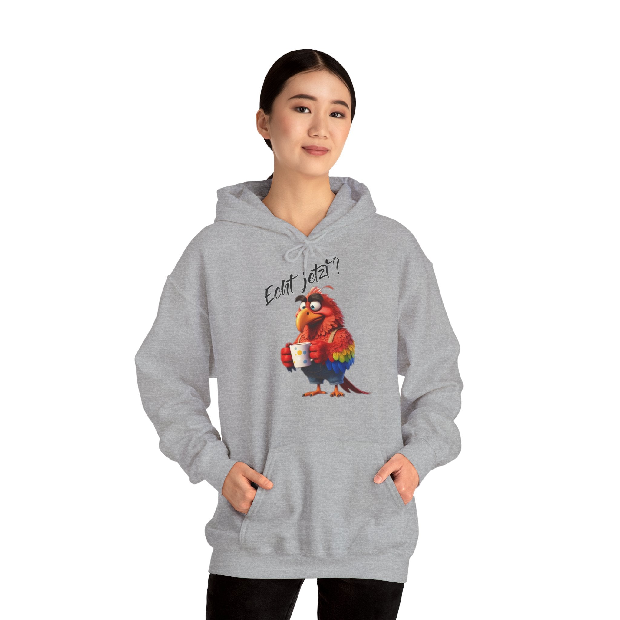 Papagei „Echt jetzt?“ Hoodie | Humor | Phönix-Potsdam®