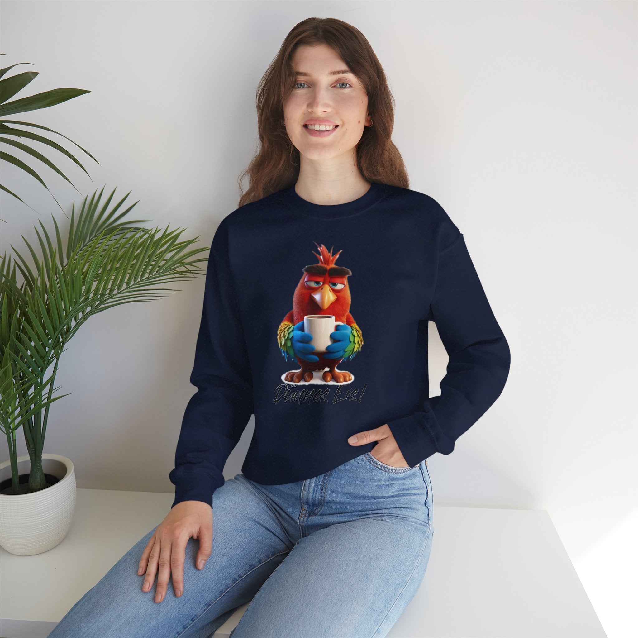 Papagei „Dünnes Eis!“ Sweatshirt | Humor | Phönix-Potsdam®