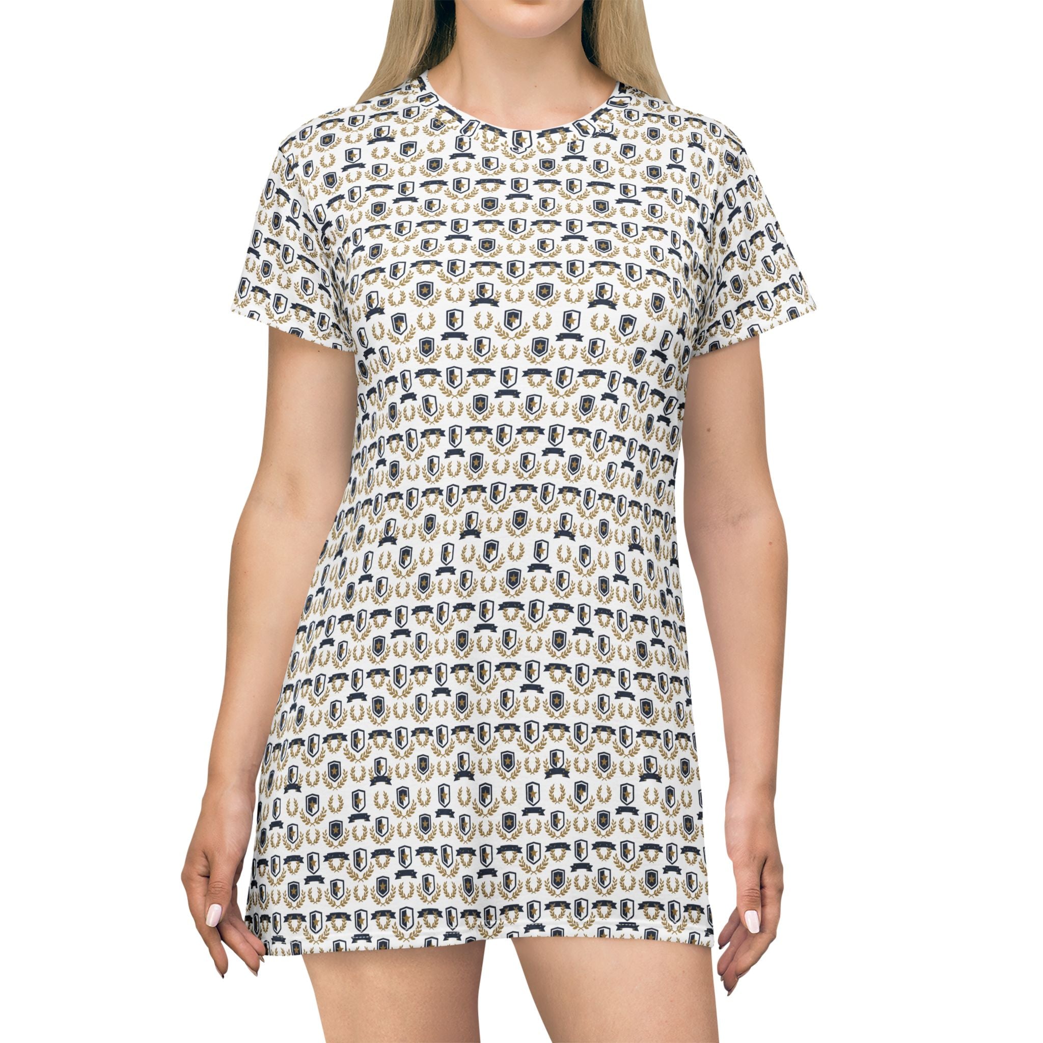 T-Shirt-Kleid | Gemustert | Allover-Print | Phönix-Potsdam®
