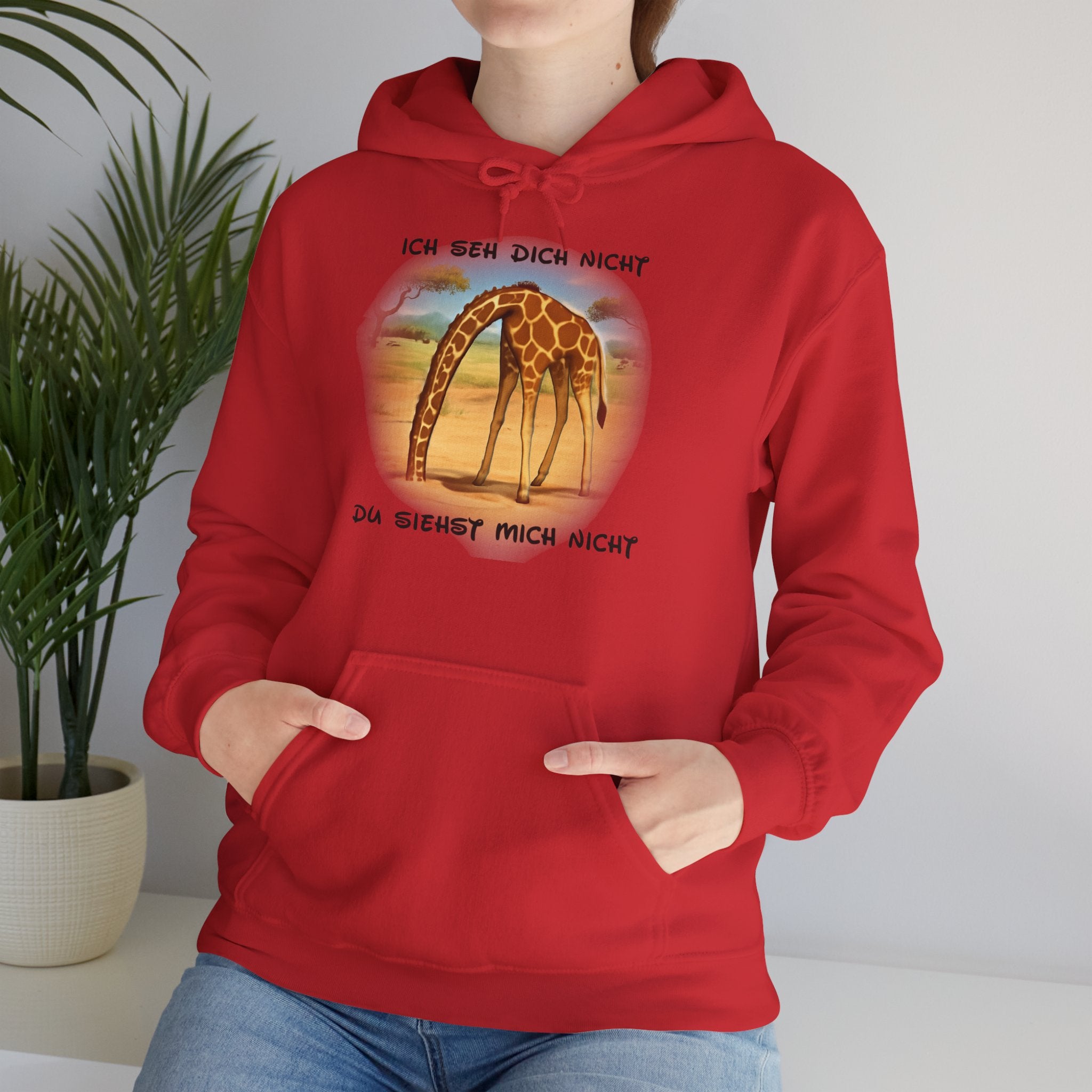 Giraffe Hoodie „Ich seh dich nicht“ | All-Over-Print | Phönix-Potsdam®