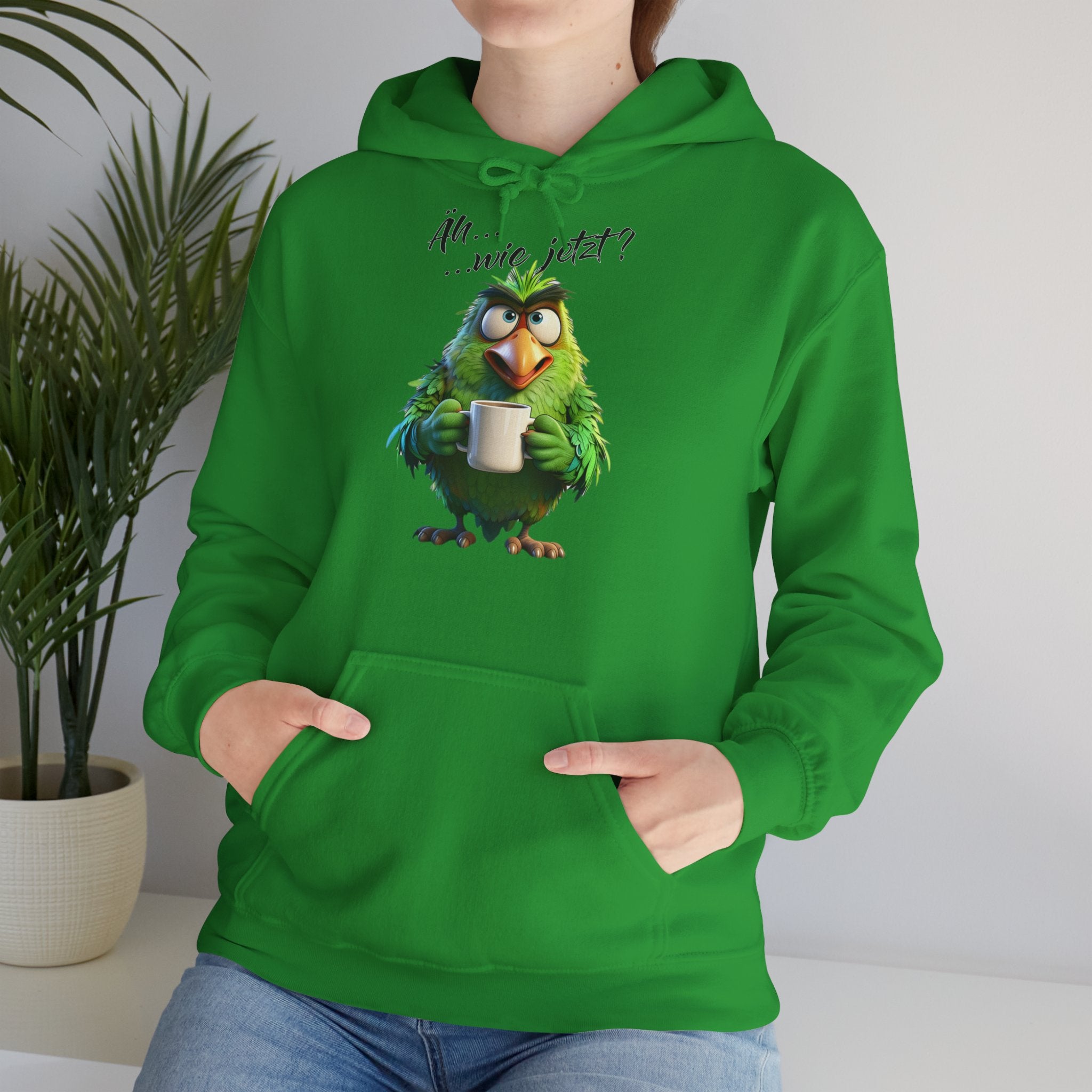 Papagei „Äh...wie jetzt?“ Hoodie | Humor | Phönix-Potsdam®
