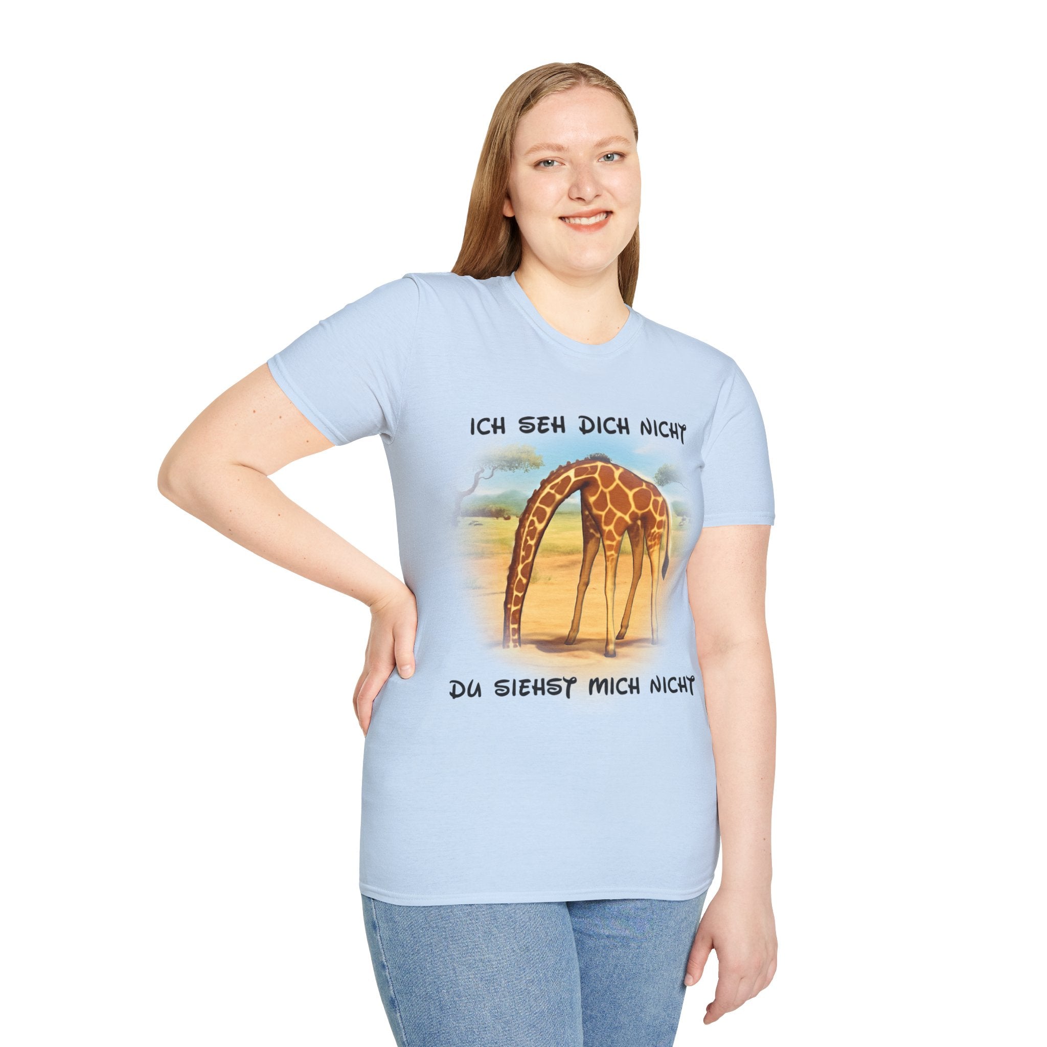Giraffe „Ich seh dich nicht – Du siehst mich nicht“ T-Shirt | Phönix-Potsdam®