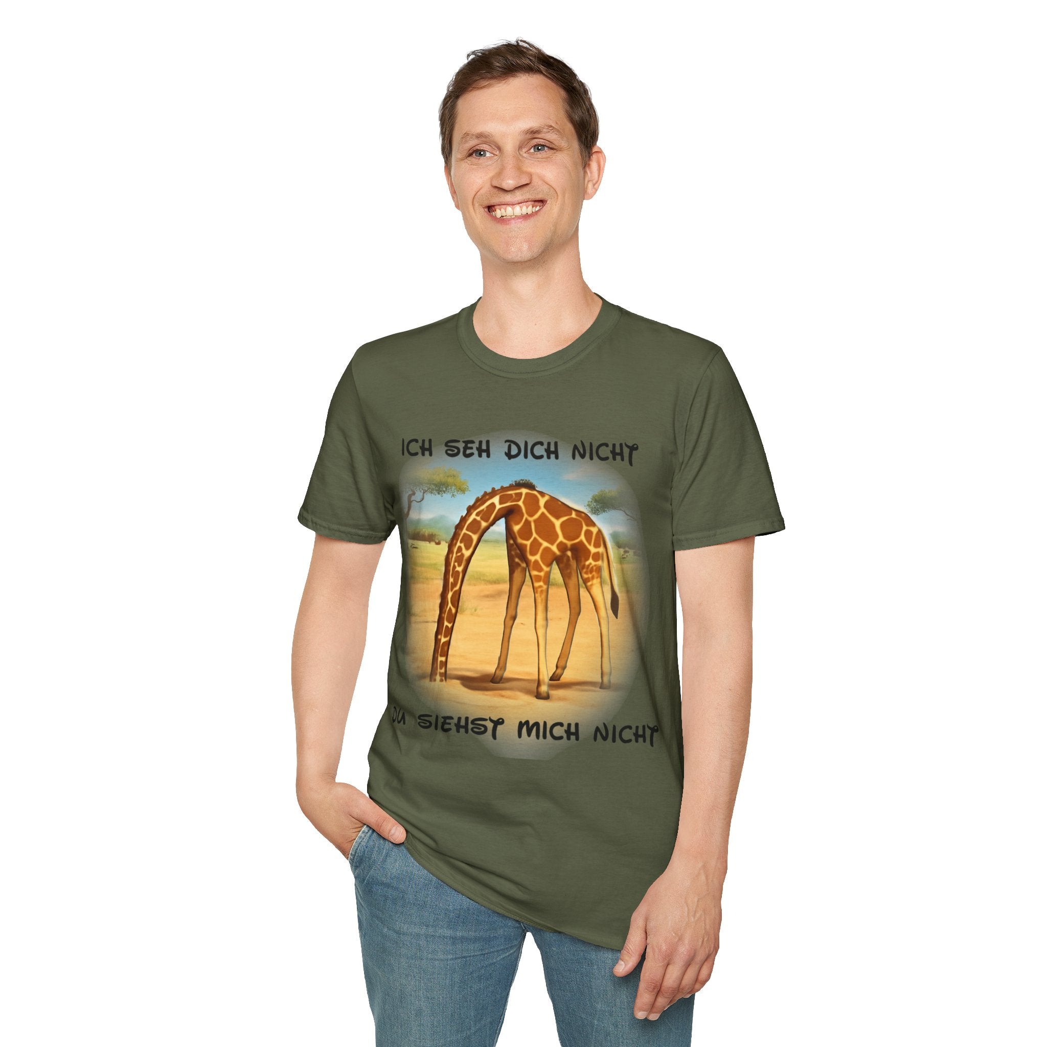 Giraffe „Ich seh dich nicht – Du siehst mich nicht“ T-Shirt | Phönix-Potsdam®