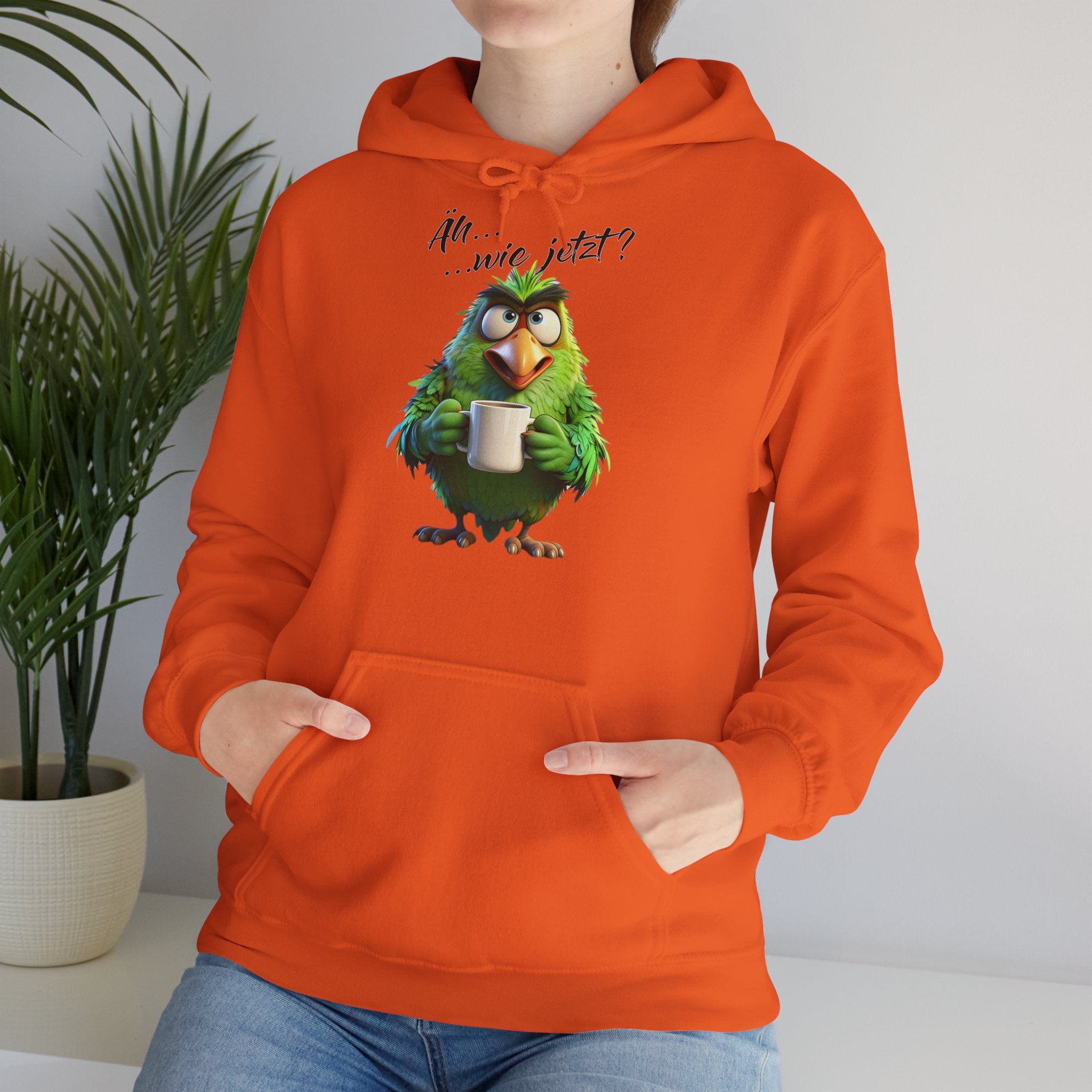 Papagei „Äh...wie jetzt?“ Hoodie | Humor | Phönix-Potsdam®