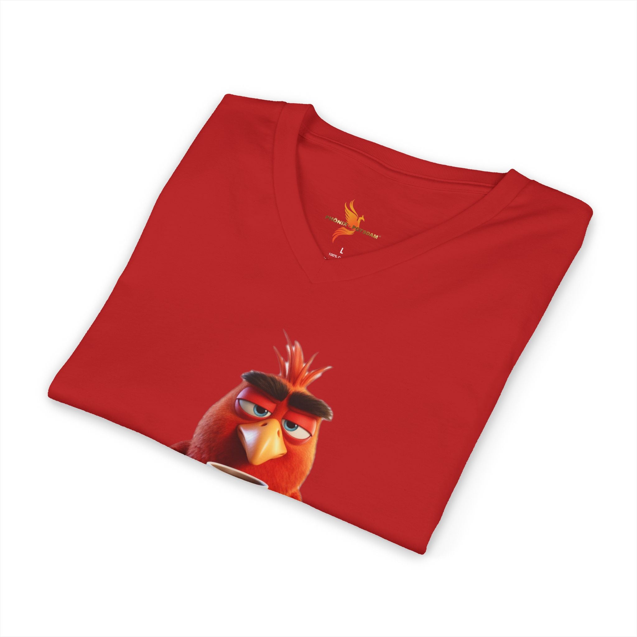 Papagei „Dünnes Eis!“ V-Neck T-Shirt | Humor | Phönix-Potsdam®