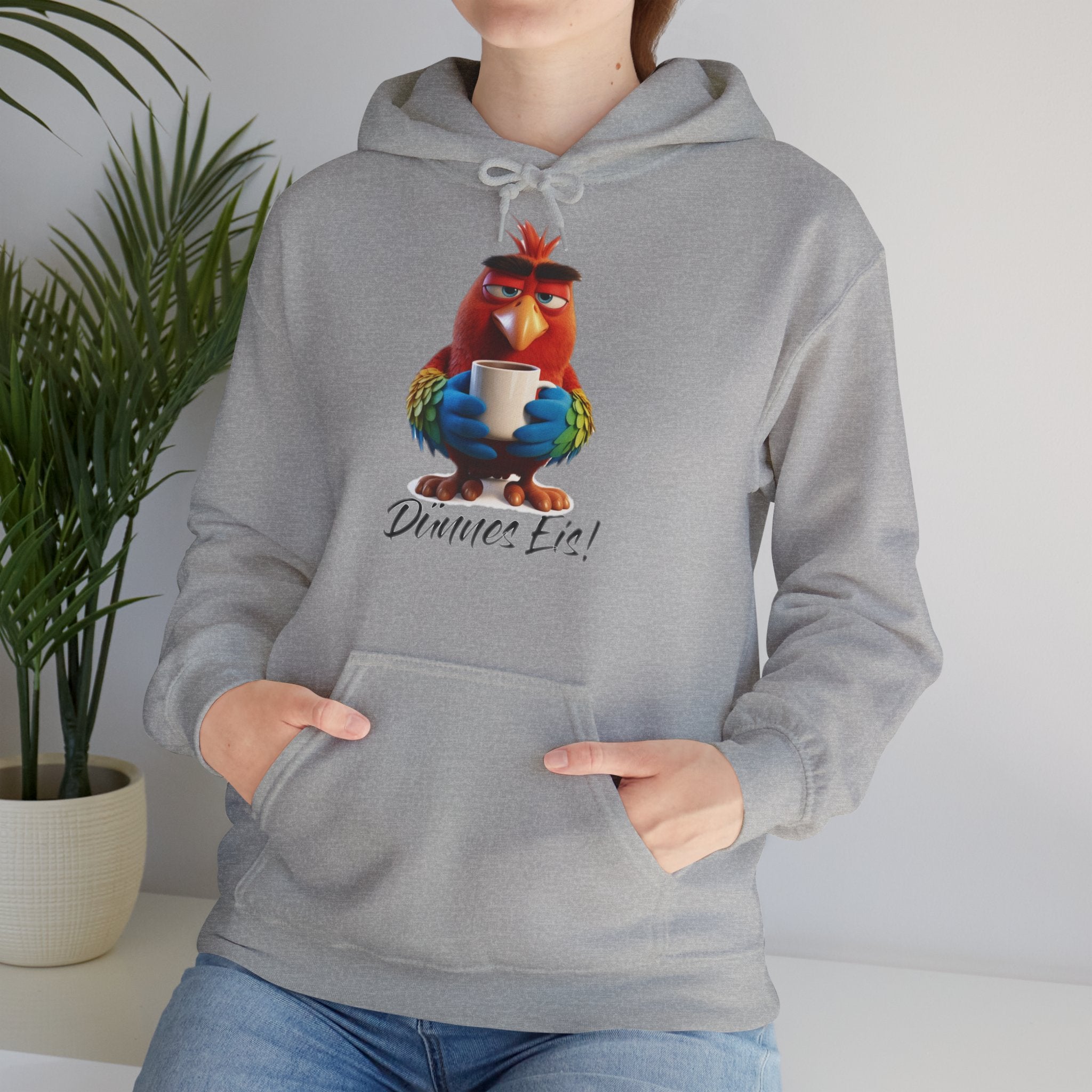 Papagei „Dünnes Eis!“ Hoodie | Humor | Phönix-Potsdam®