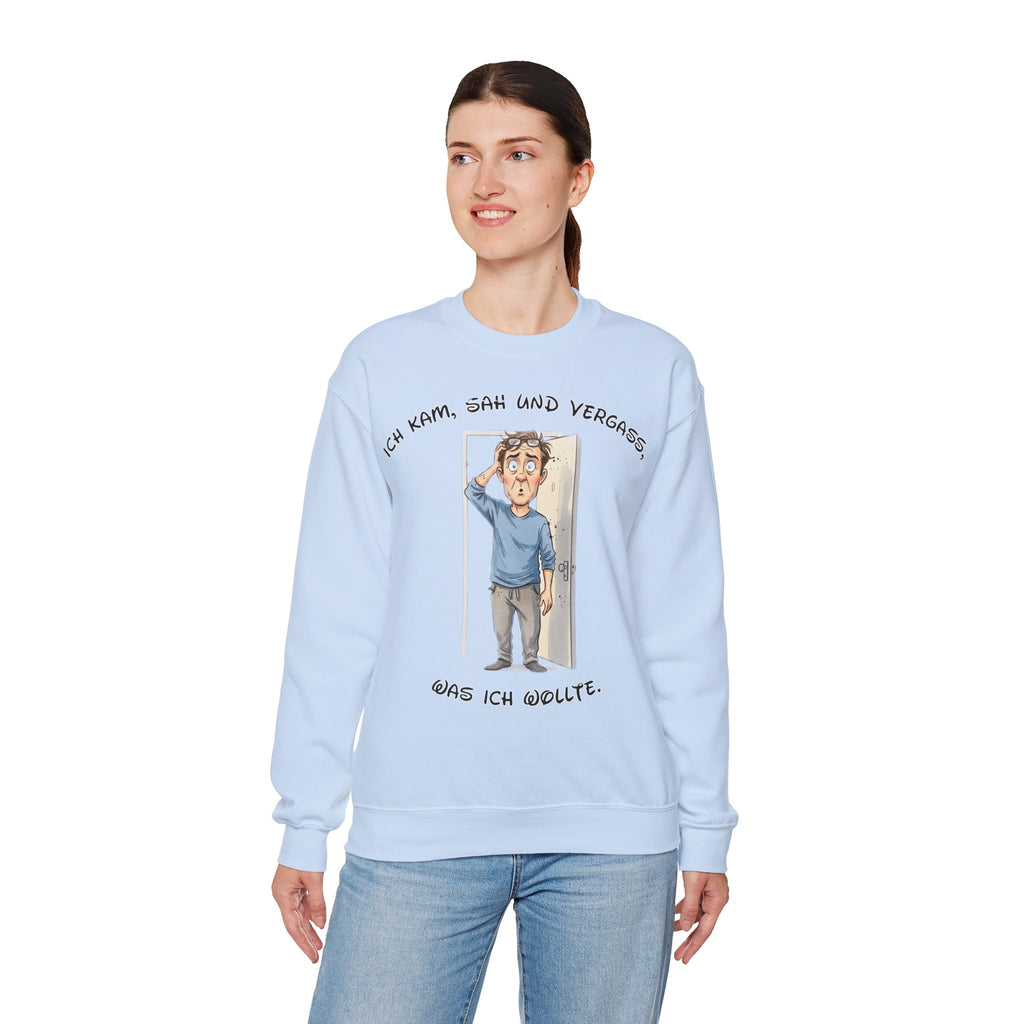 Ich kam, sah und vergaß Sweatshirt | Karikatur | Phönix-Potsdam®