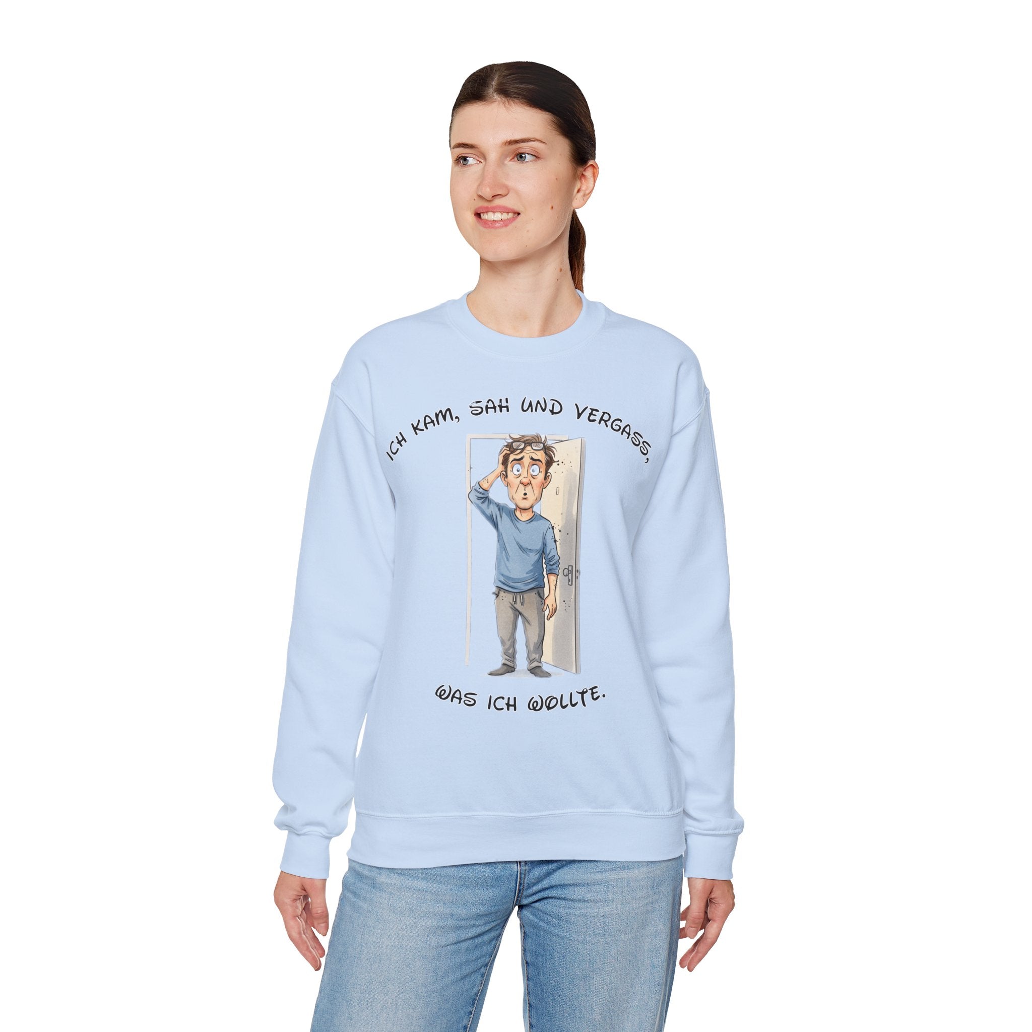 Ich kam, sah und vergaß Sweatshirt | Karikatur | Phönix-Potsdam®