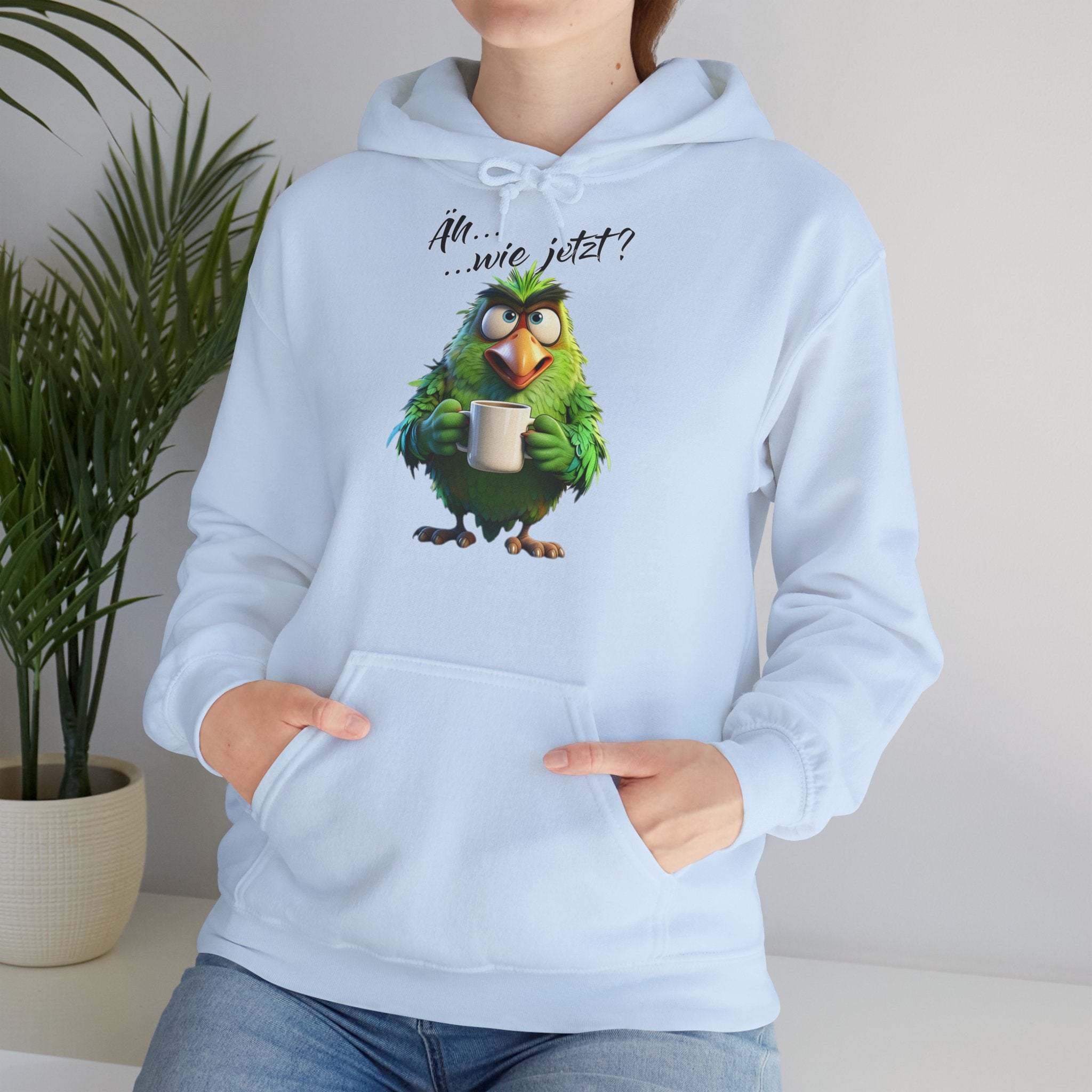 Papagei „Äh...wie jetzt?“ Hoodie | Humor | Phönix-Potsdam®