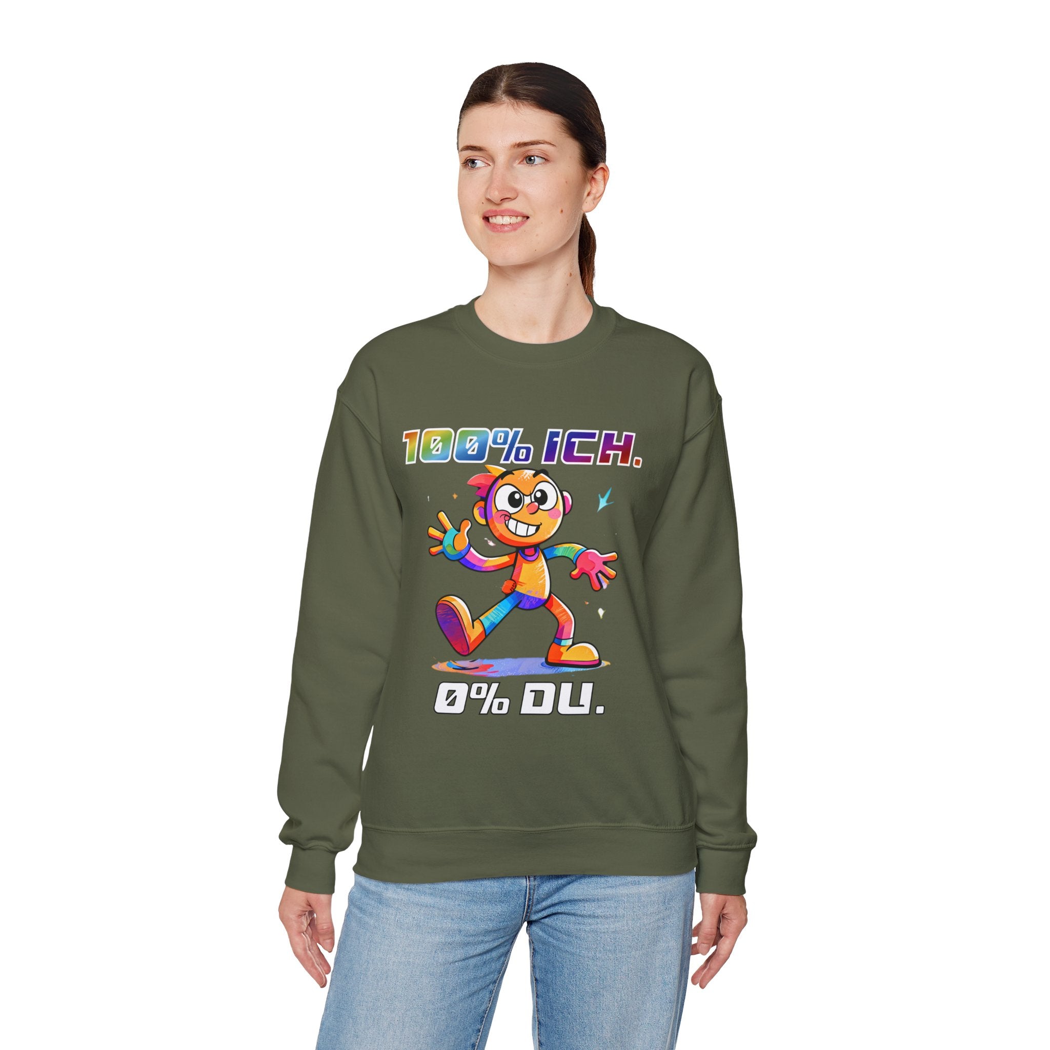 Sweatshirt „100 % ICH – 0 % DU“ | Humor | Phönix-Potsdam®