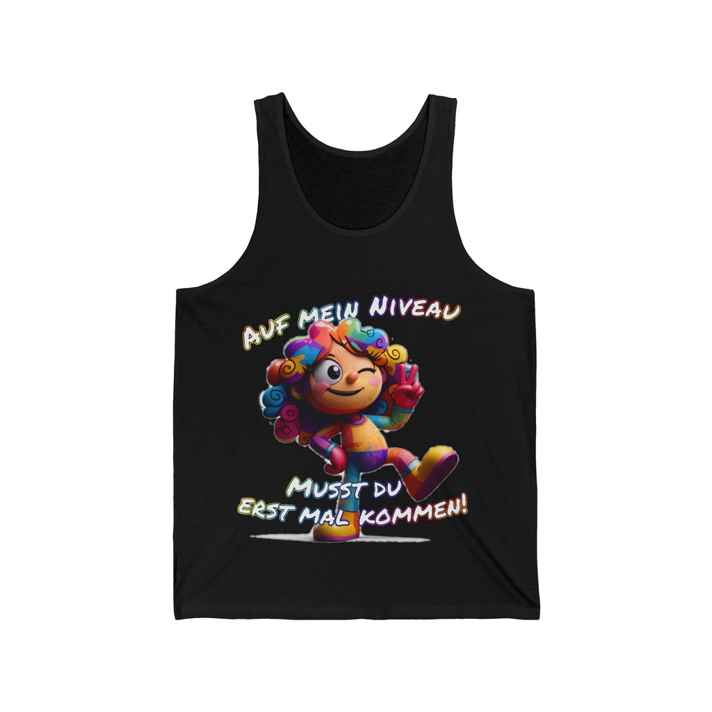 „Auf mein Niveau musst du erst mal kommen!“ Tank Top | Humor | Phönix-Potsdam®