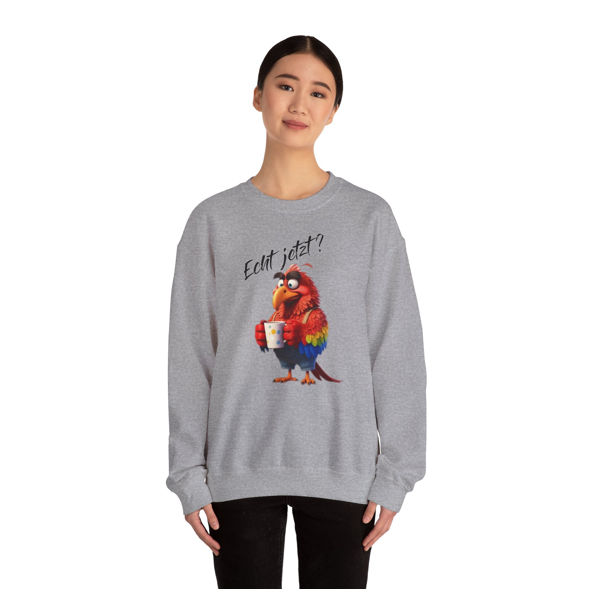 Papagei „Echt jetzt?“ Sweatshirt | Humor | Phönix-Potsdam®